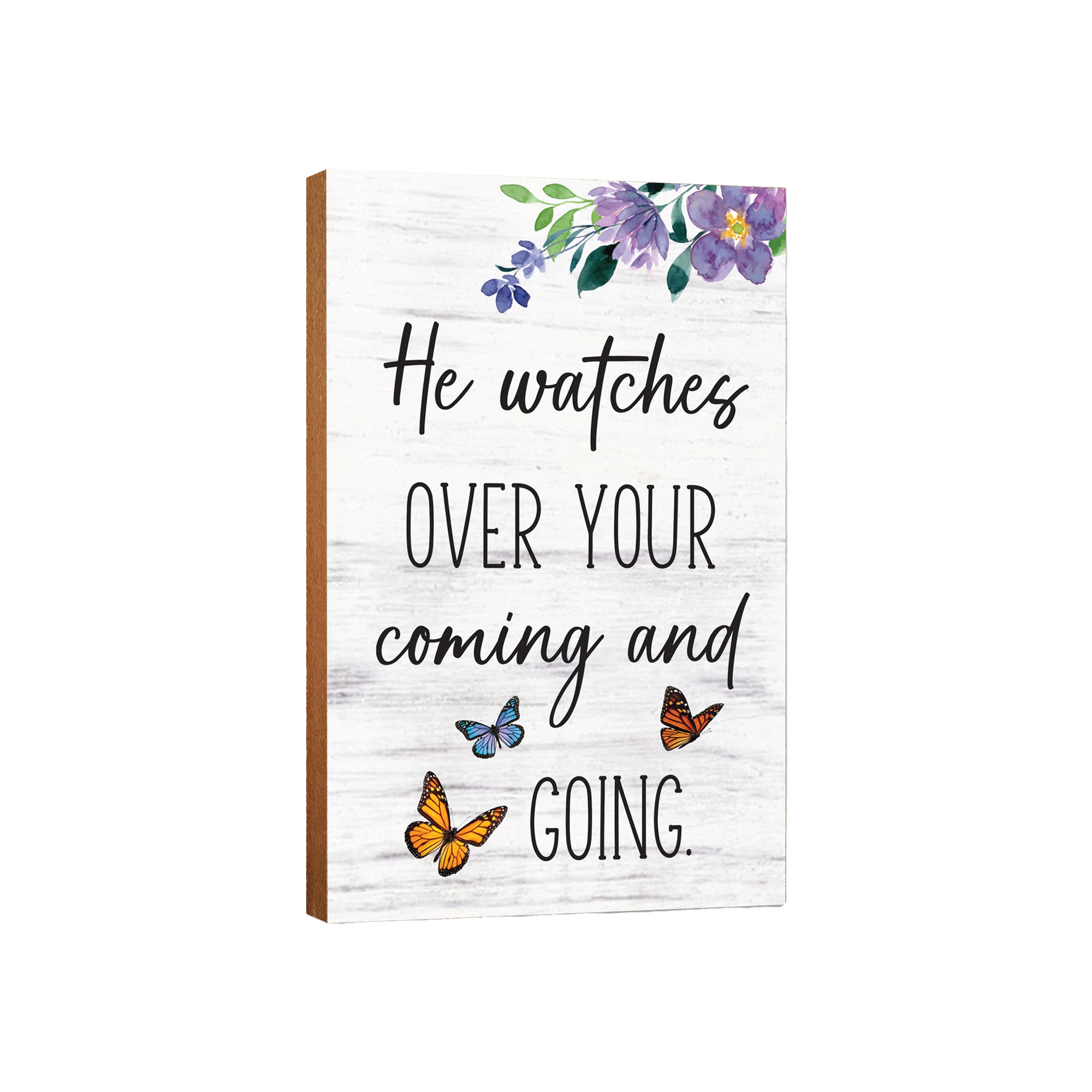 LifeSong Milestones Inspirational Wooden Butterfly Wall Plaque for Home Decorations