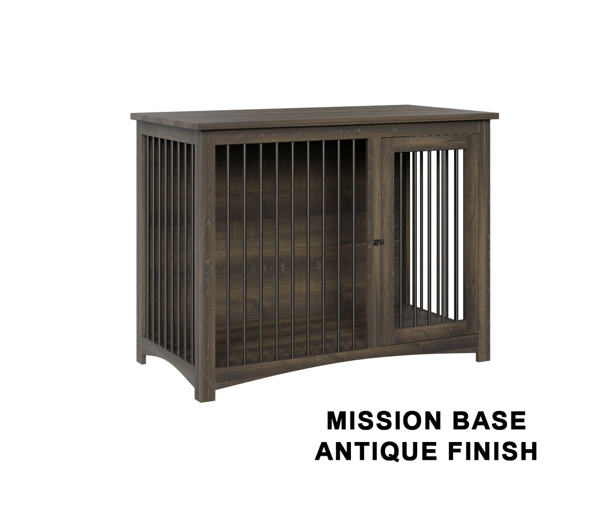 Wooden Dog Crate Furniture | Large Kennel with Hinged Doors| Heavy Duty Single Dogs Crate