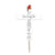 Personalized Garden Stake Cross Cemetery Decoration LED Light Cardinal Memorial Remembrance