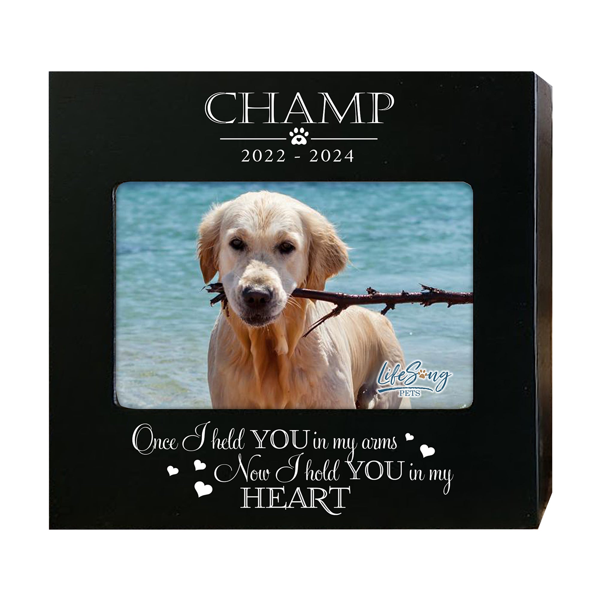 Personalized Wooden Pet Urn with Photo – Handcrafted Pet Remembrance Urn for Dogs & Cats - Once I Held You
