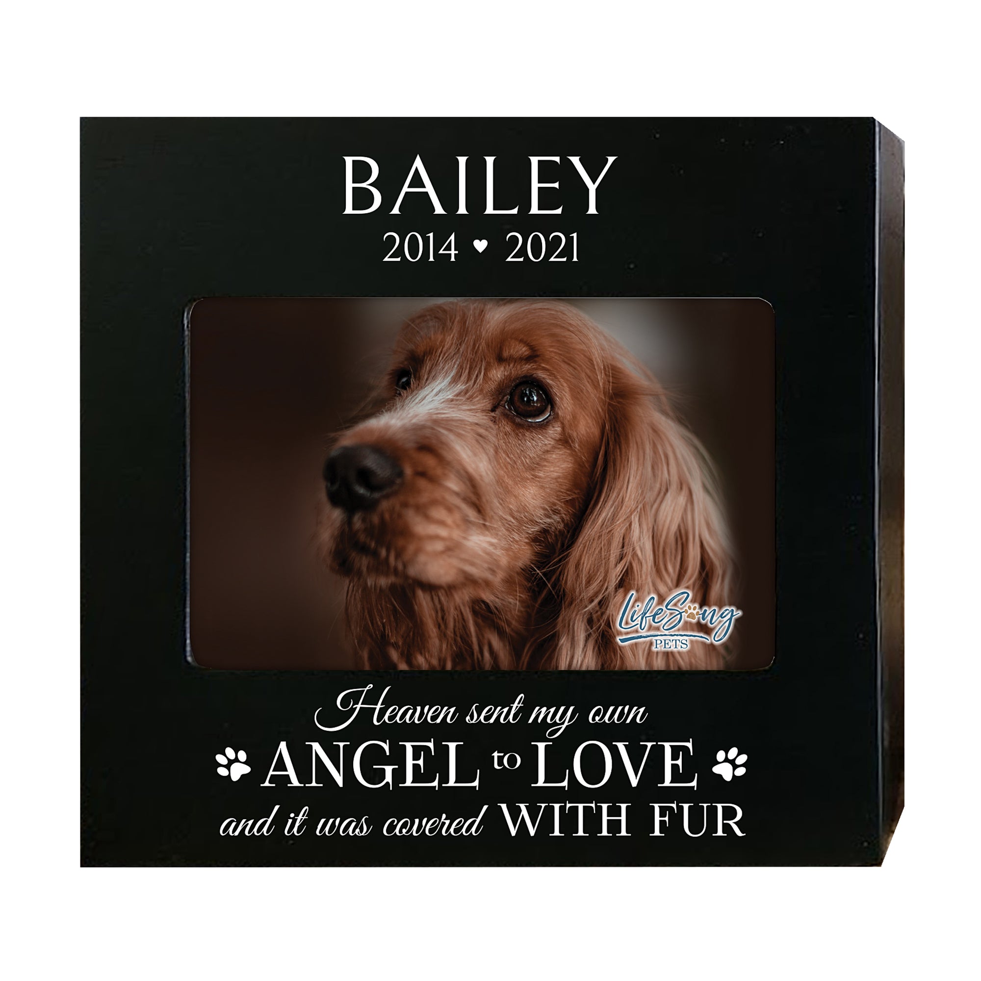 Personalized Wooden Pet Urn with Photo – Handcrafted Pet Remembrance Urn for Dogs & Cats - Heaven Sent