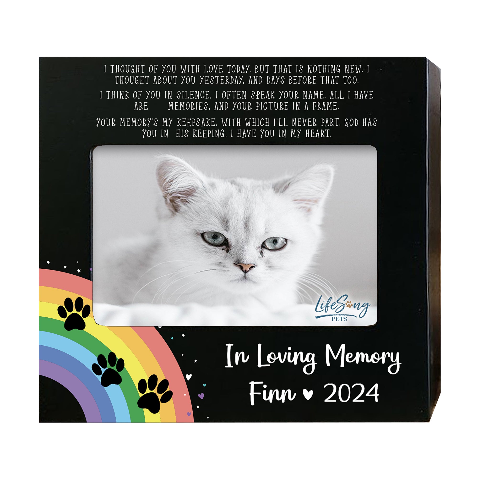 Personalized Wooden Pet Urn with Photo – Handcrafted Pet Remembrance Urn for Dogs & Cats - In Loving Memory