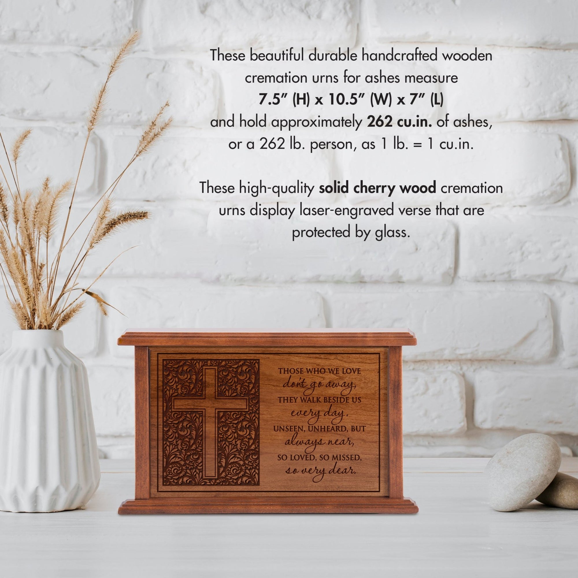 Funeral Engraved Wooden Keepsake Urn Box for Adults - Those Who We Love - LifeSong Milestones