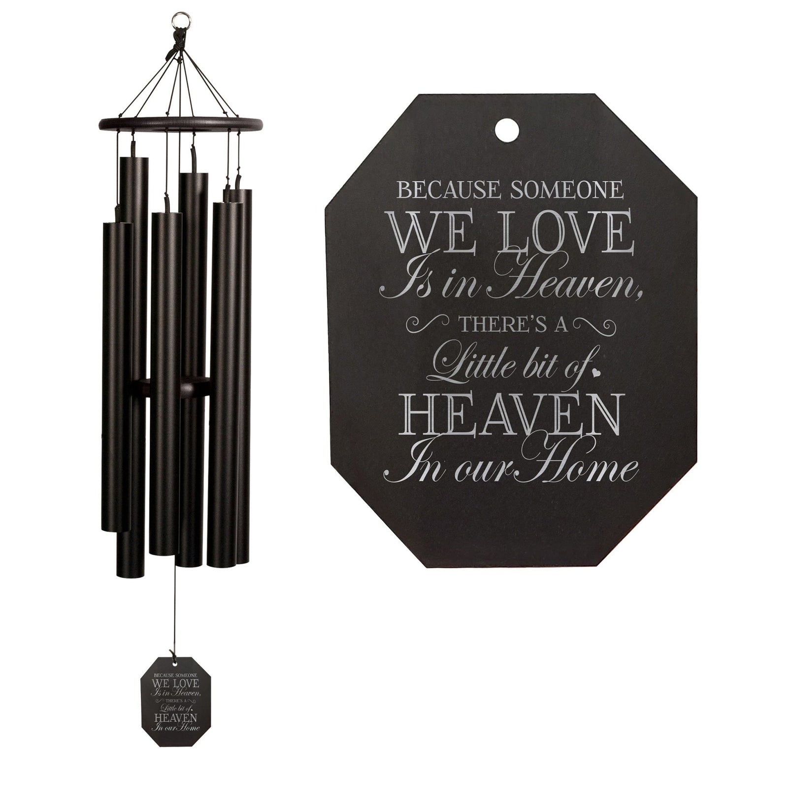 Memorial Sympathy Wind Chimes| Aqua Tune 51"| Family Home Decor - LifeSong Milestones