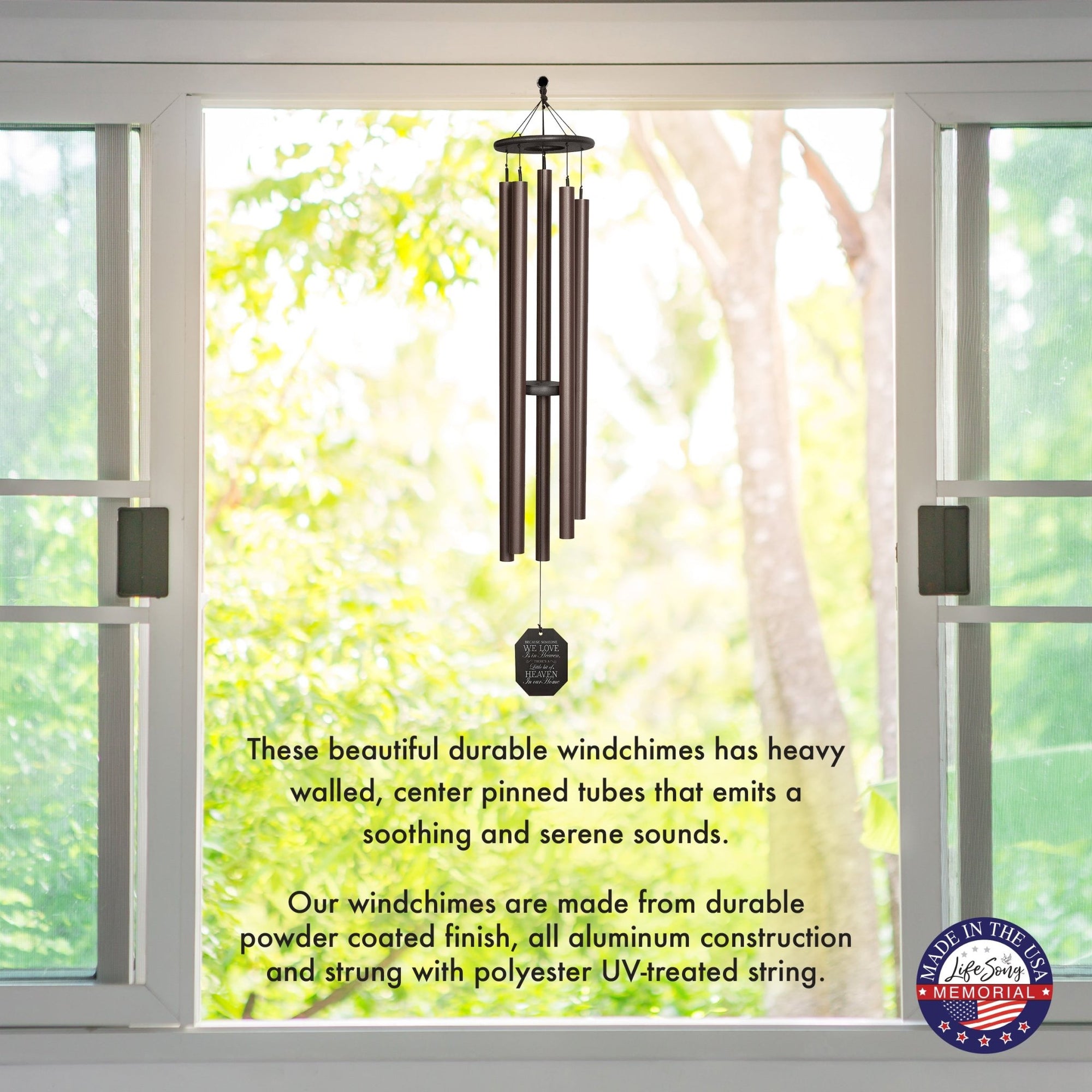 Memorial Sympathy Wind Chimes| Court Haus 62" | Family Home Decor - LifeSong Milestones