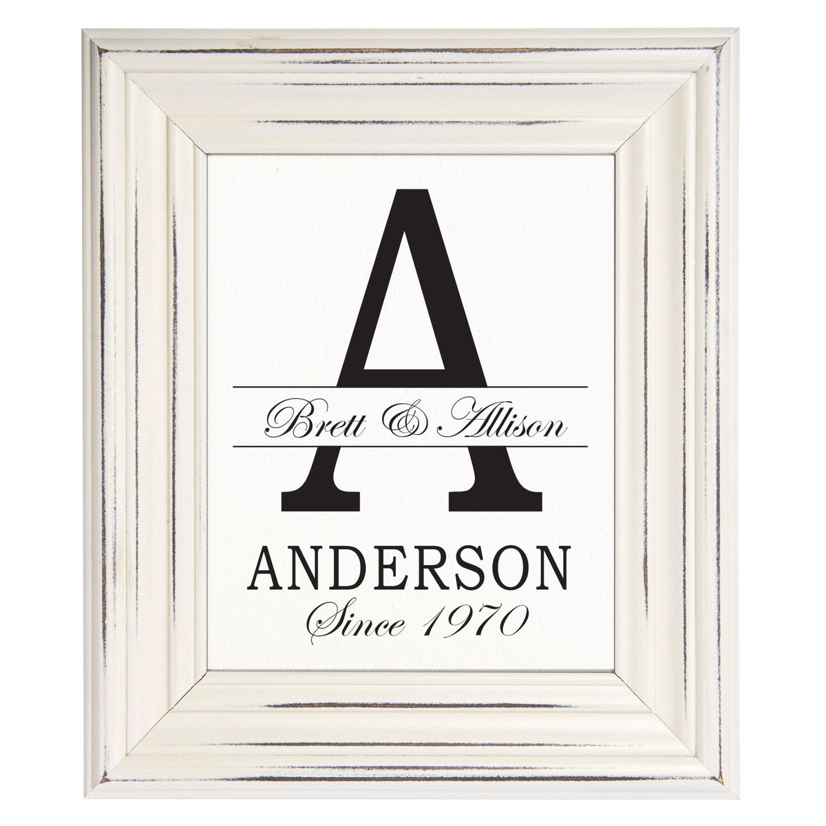 Personalized Monogram Framed Signs 15x18 - A - LifeSong Milestones