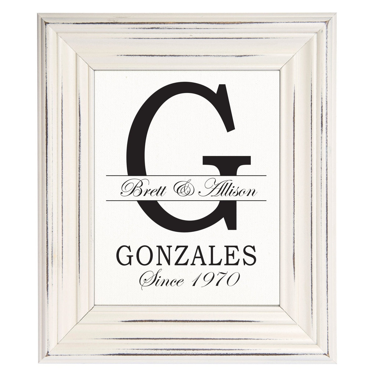 Personalized Monogram Framed Signs 15x18 - G - LifeSong Milestones