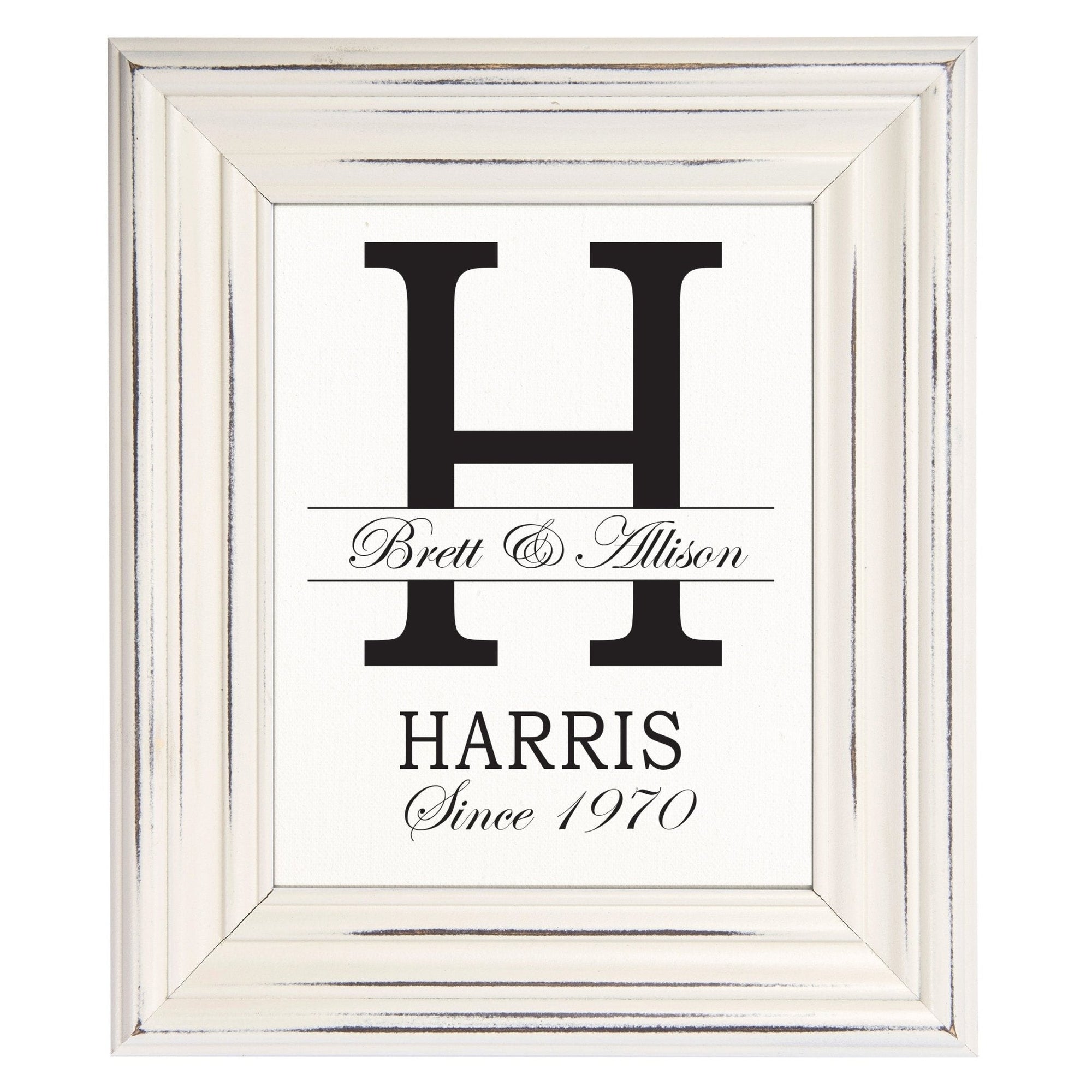 Personalized Monogram Framed Signs 15x18 - H - LifeSong Milestones