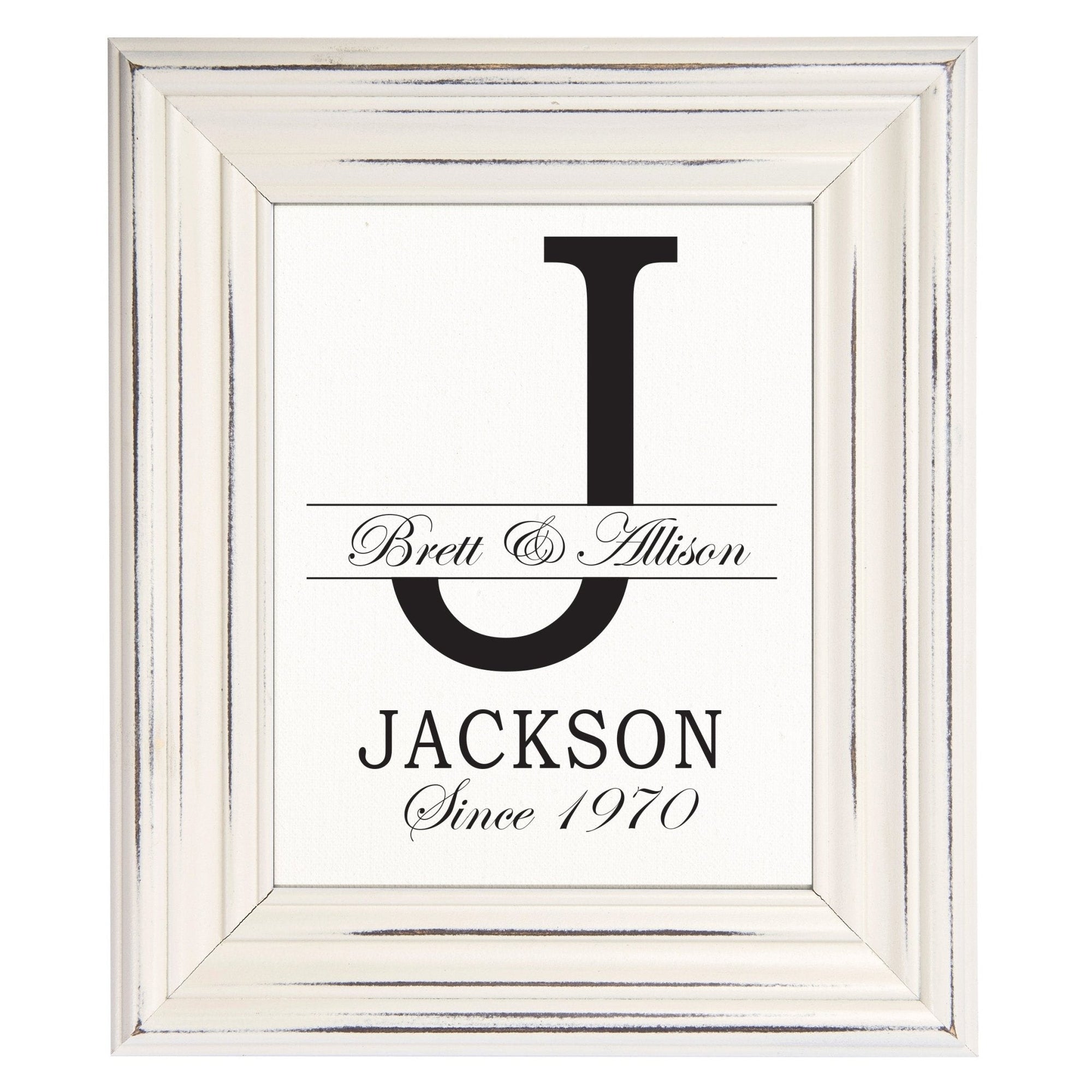 Personalized Monogram Framed Signs 15x18 - J - LifeSong Milestones