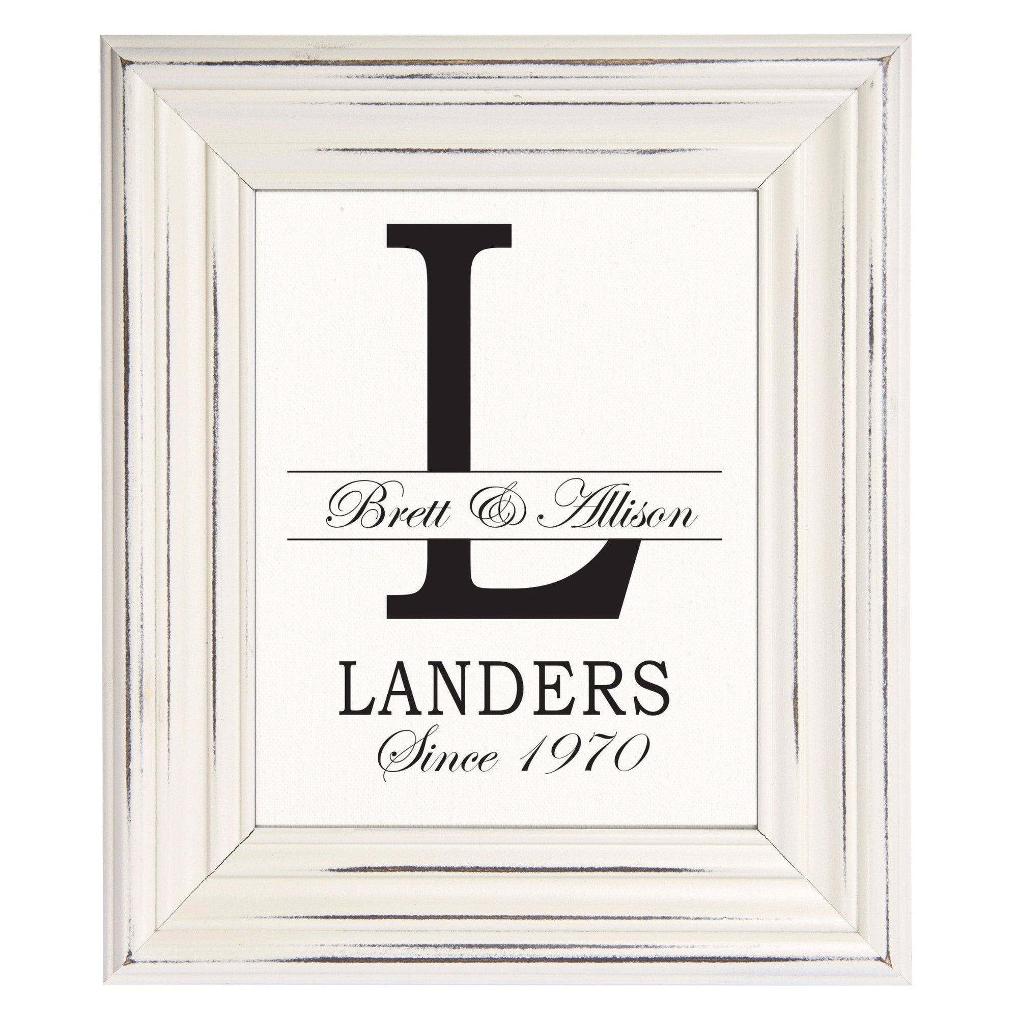 Personalized Monogram Framed Signs 15x18 - L - LifeSong Milestones