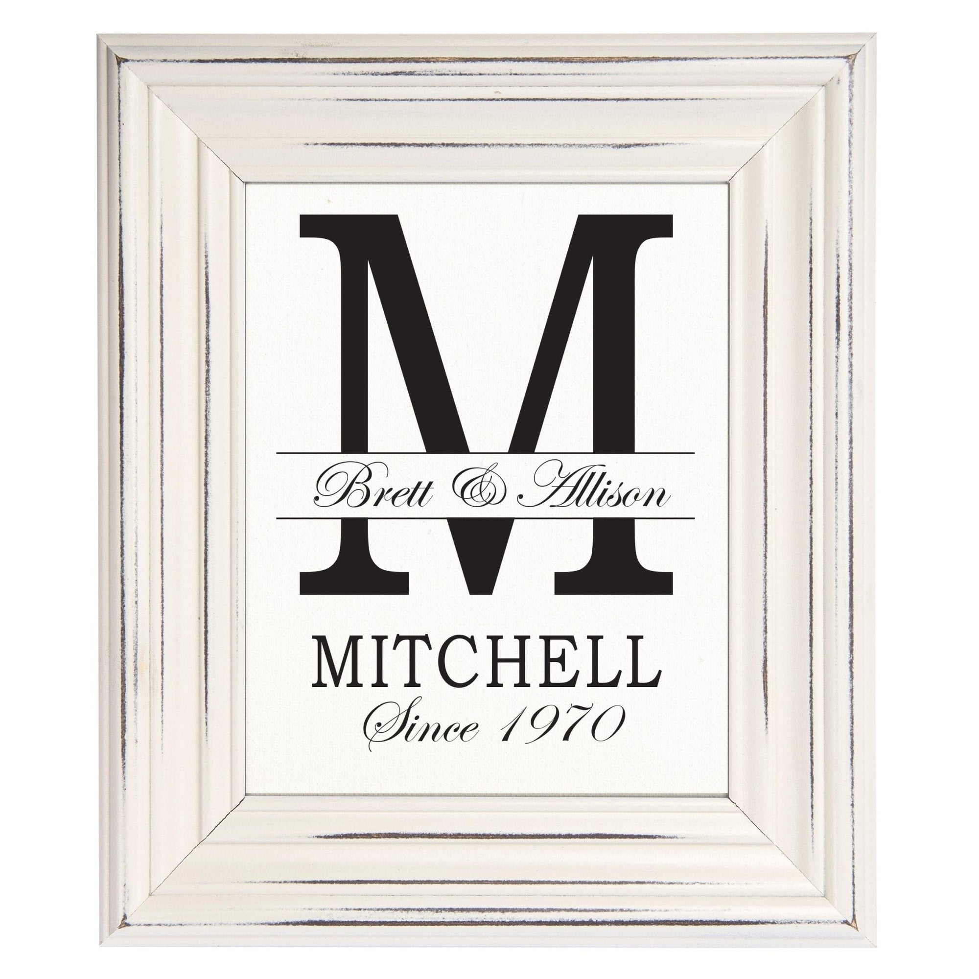 Personalized Monogram Framed Signs 15x18 - M - LifeSong Milestones