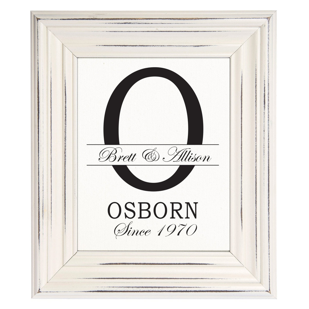 Personalized Monogram Framed Signs 15x18 - O - LifeSong Milestones