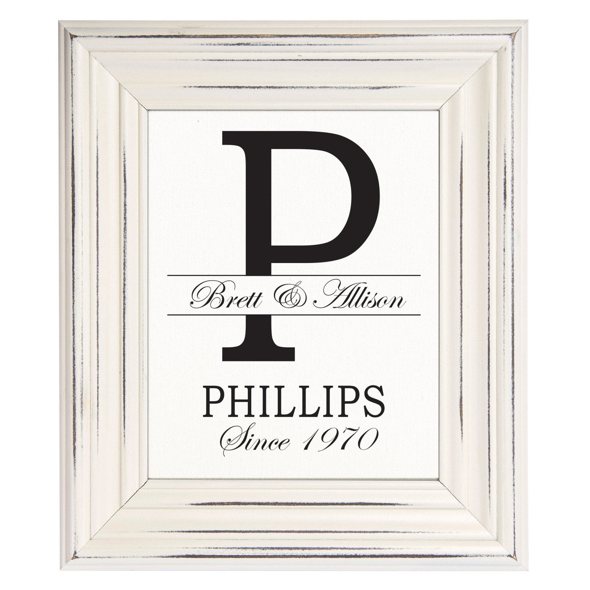 Personalized Monogram Framed Signs 15x18 - P - LifeSong Milestones