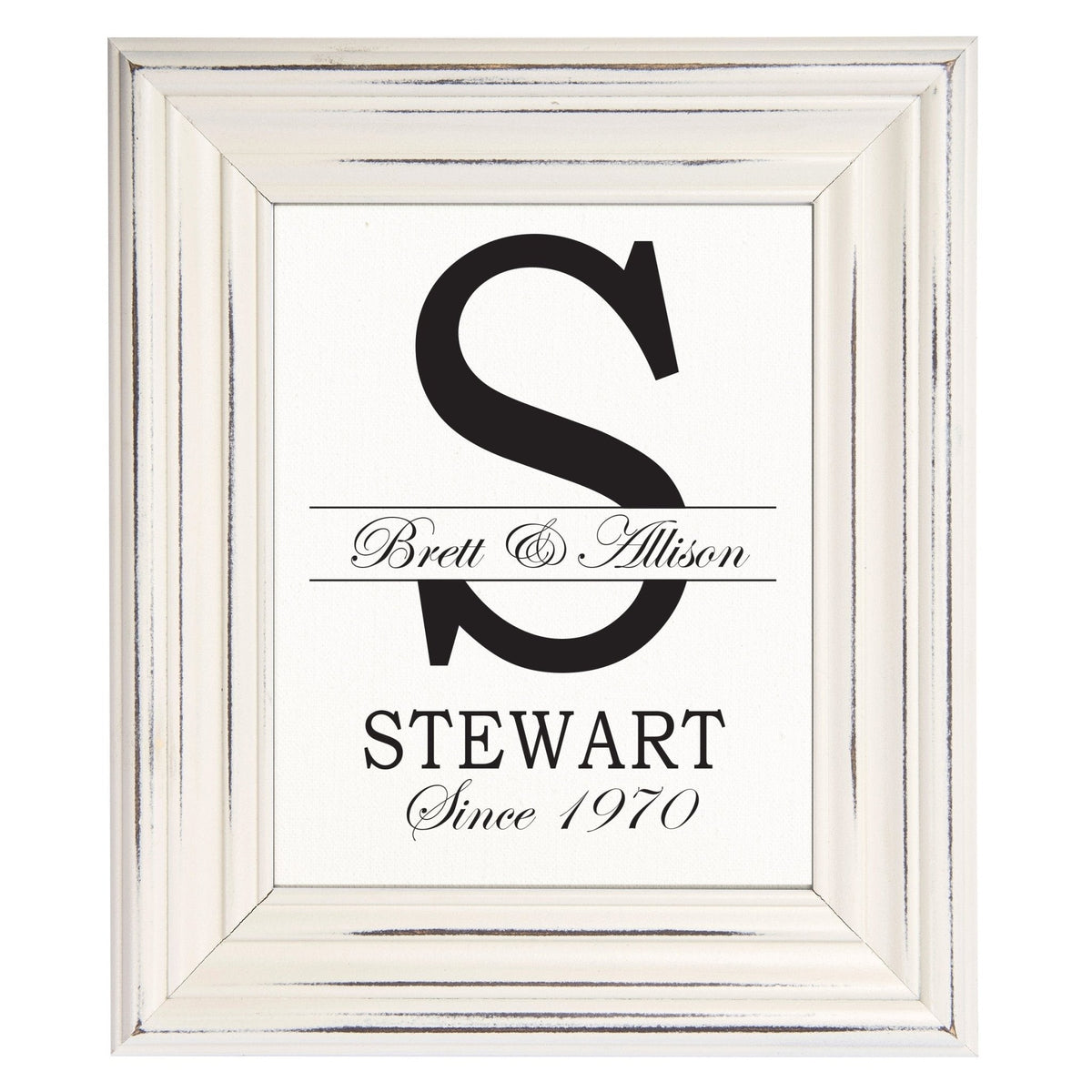 Personalized Monogram Framed Signs 15x18 - S - LifeSong Milestones