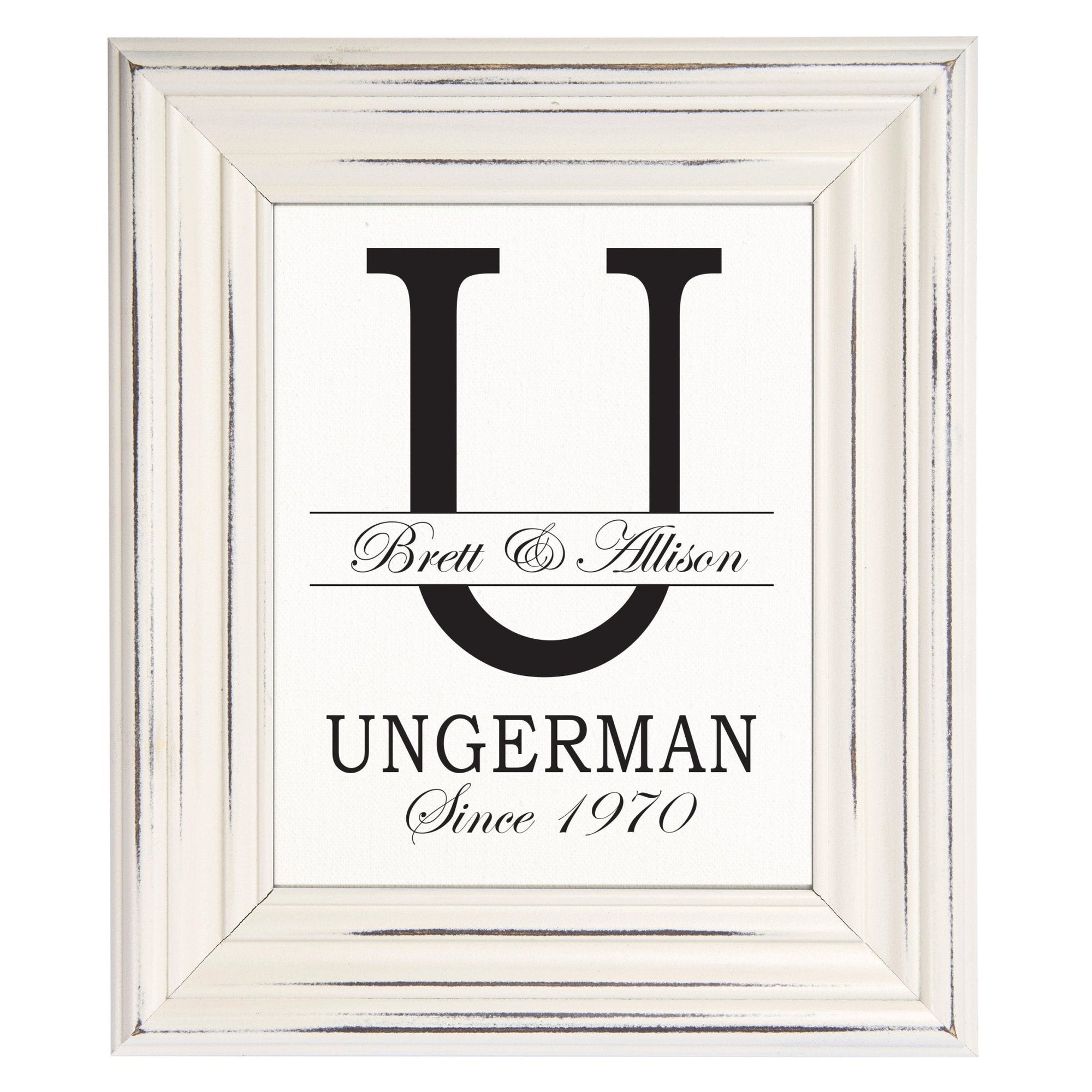 Personalized Monogram Framed Signs 15x18 - U - LifeSong Milestones