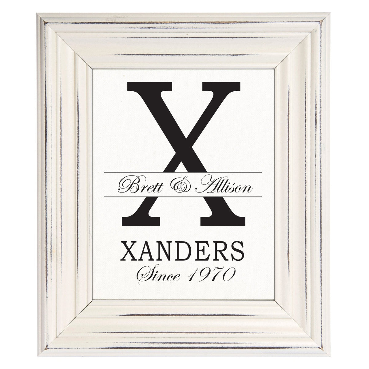 Personalized Monogram Framed Signs 15x18 - X - LifeSong Milestones