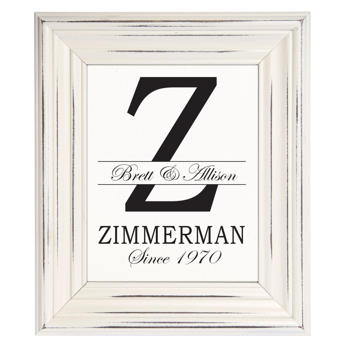 Personalized Monogram Framed Signs 15x18 - Z - LifeSong Milestones