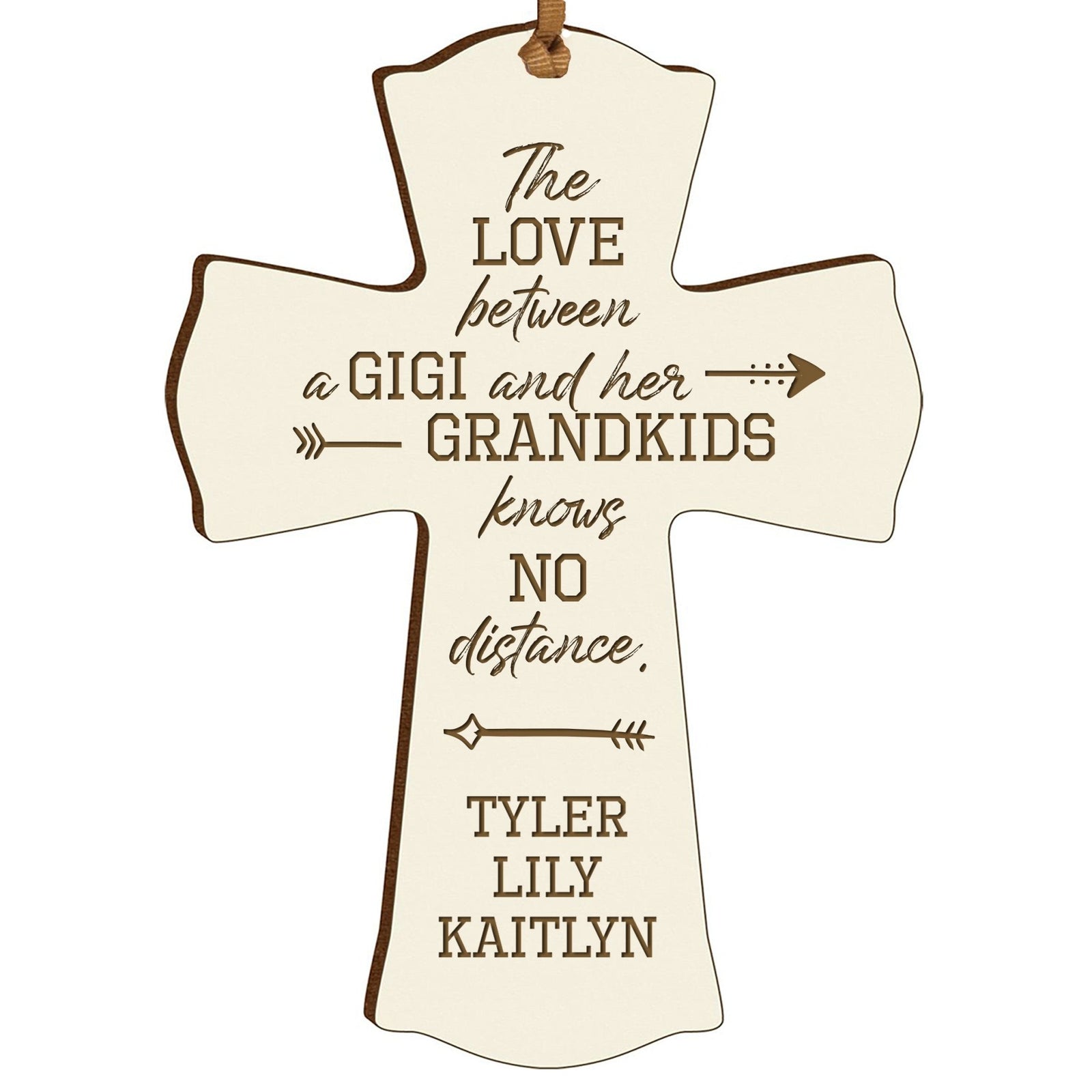 Personalized Mother’s Day Gigi The Love Between - Mini Crosses - LifeSong Milestones