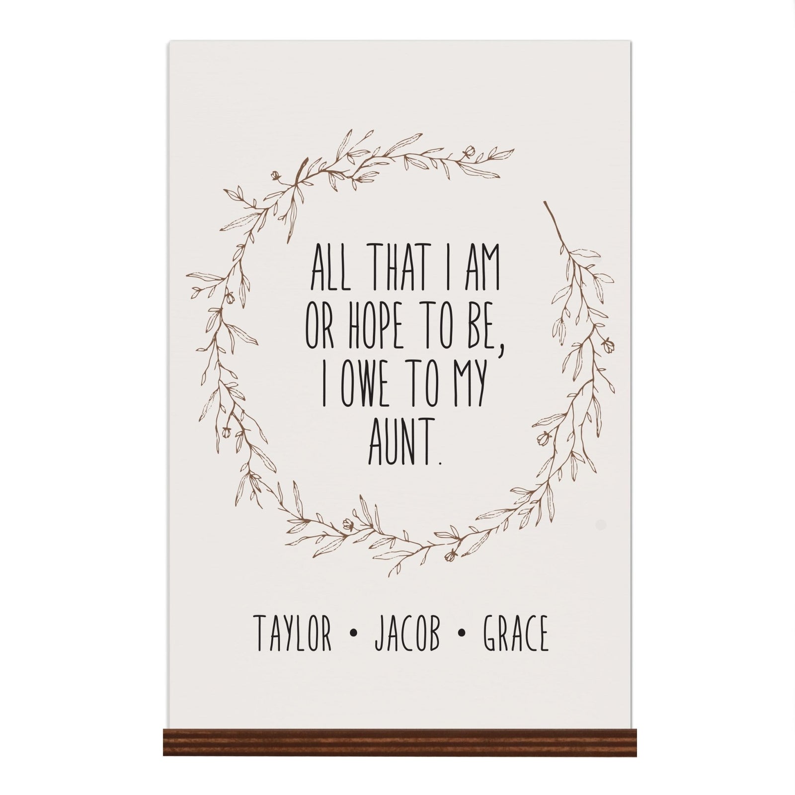 Personalized Mothers Day Sign With Base - All That I Am 8x12 - LifeSong Milestones