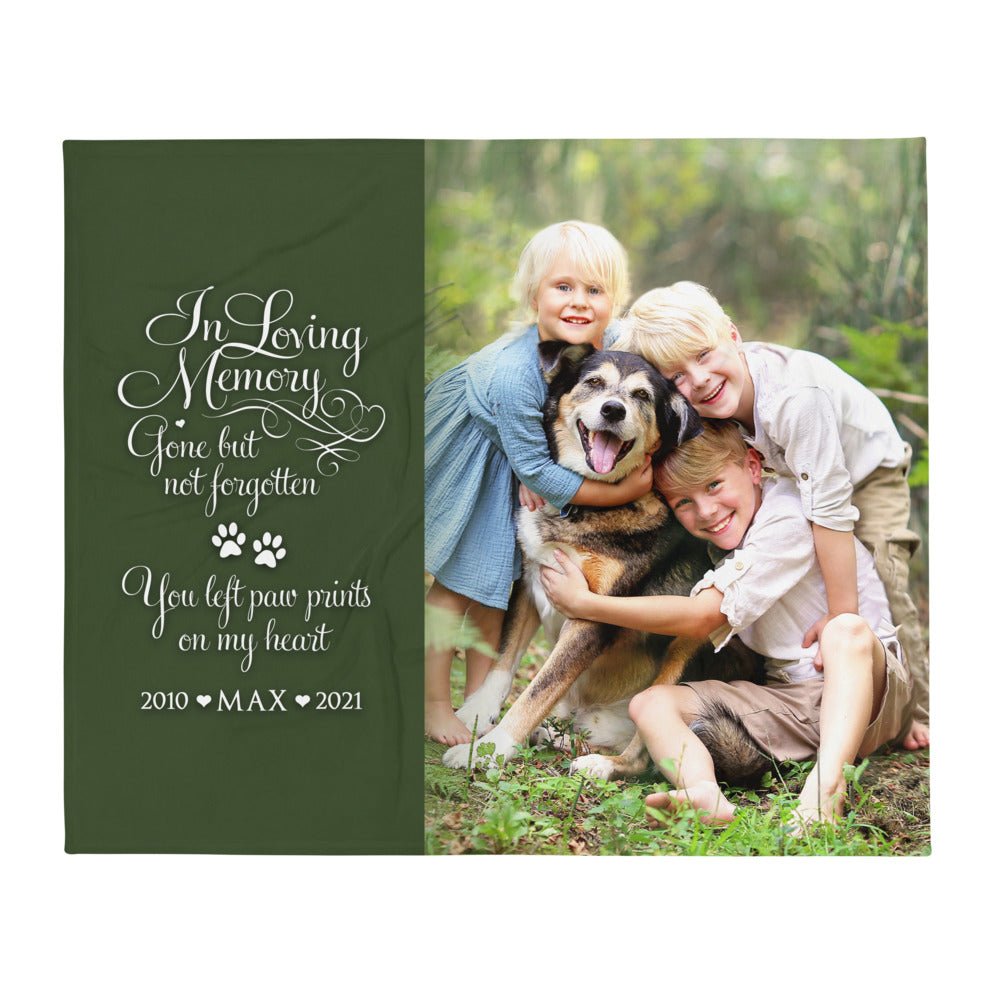 Personalized Pet Memorial Printed Throw Blanket - In Loving Memory - LifeSong Milestones