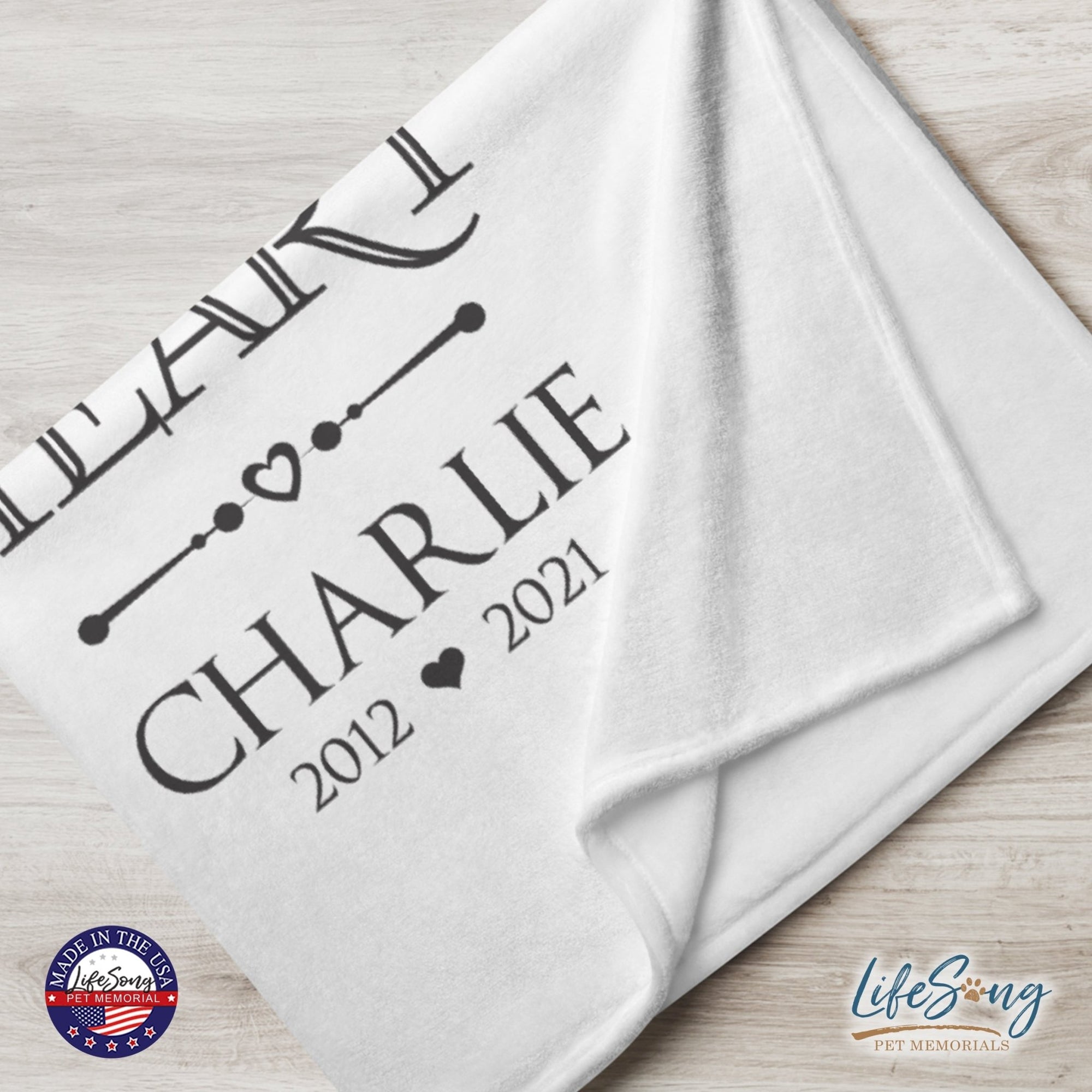 Personalized Pet Memorial Printed Throw Blanket - Once I Held You In My Arms - LifeSong Milestones