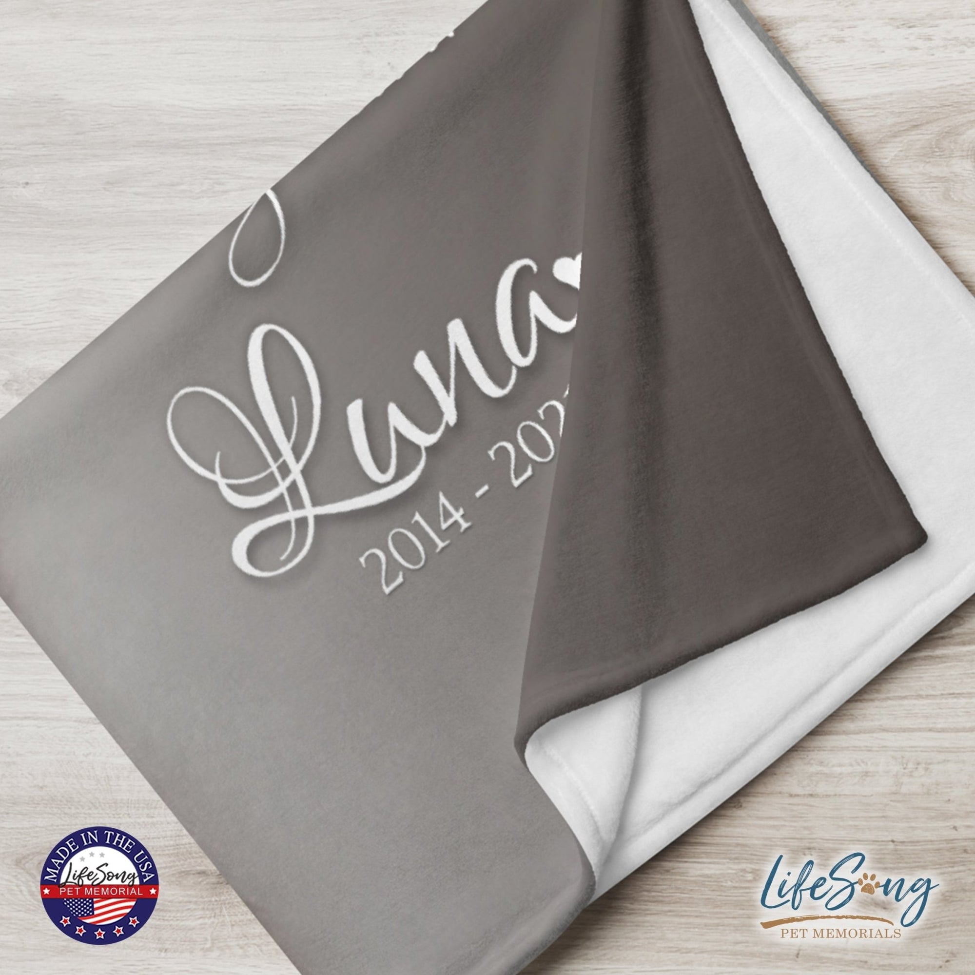 Personalized Pet Memorial Printed Throw Blanket - Those Who We Love Don't Go Away - LifeSong Milestones