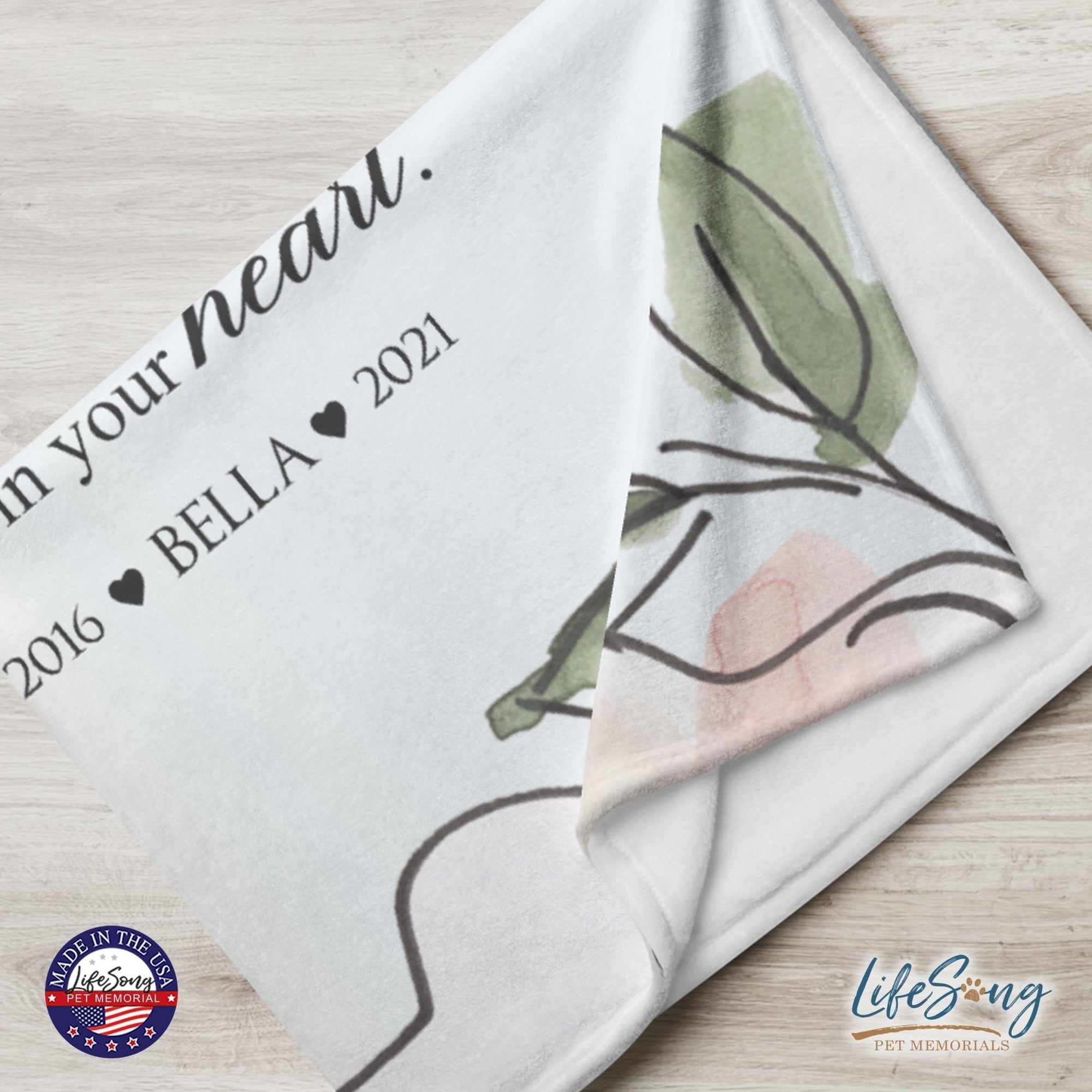 Personalized Pet Memorial Printed Throw Blanket - When Tomorrow Starts Without Me - LifeSong Milestones