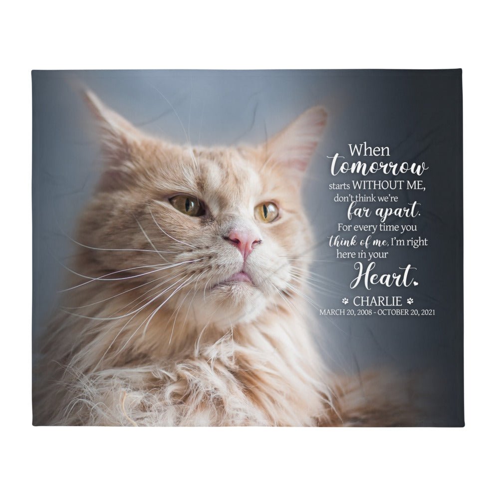 Personalized Pet Memorial Printed Throw Blanket - When Tomorrow Starts Without Me - LifeSong Milestones