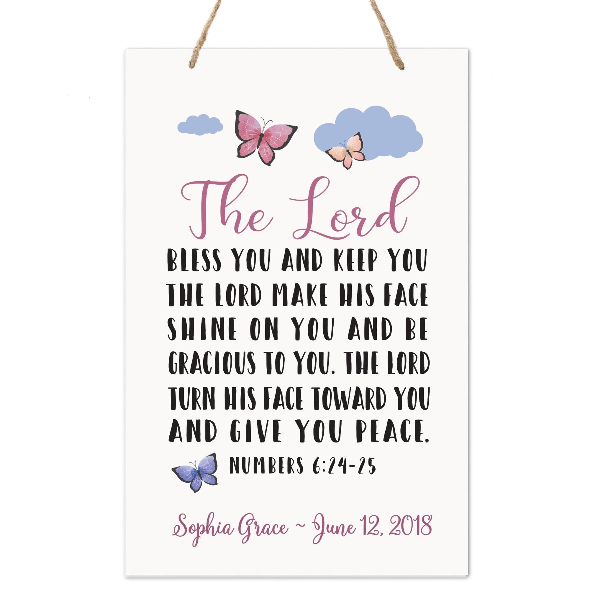 Personalized Wall Decor For Nursery Girls Bedroom Hanging Wall Art - LifeSong Milestones