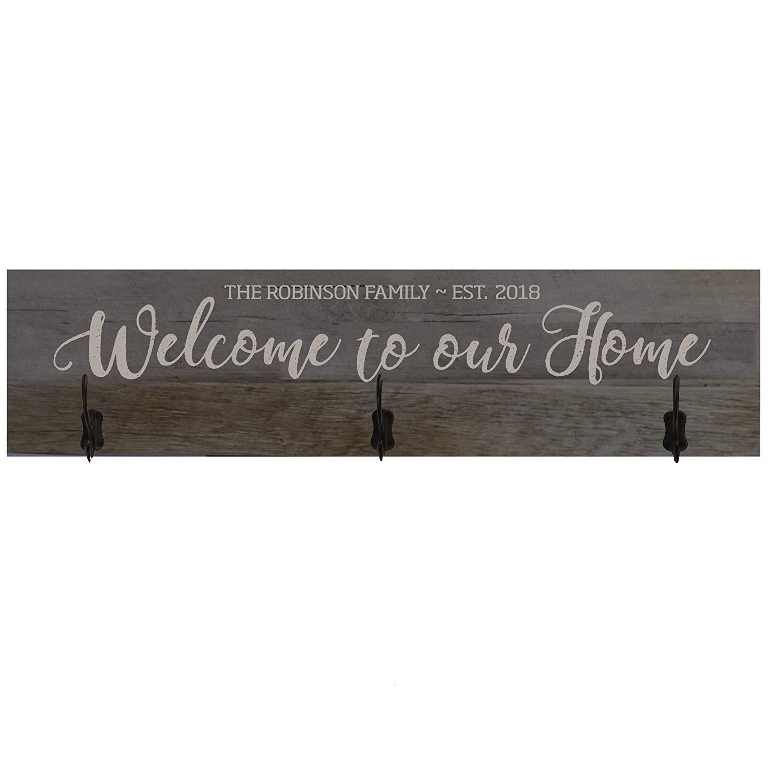 Welcome coat rack wooden sign sale