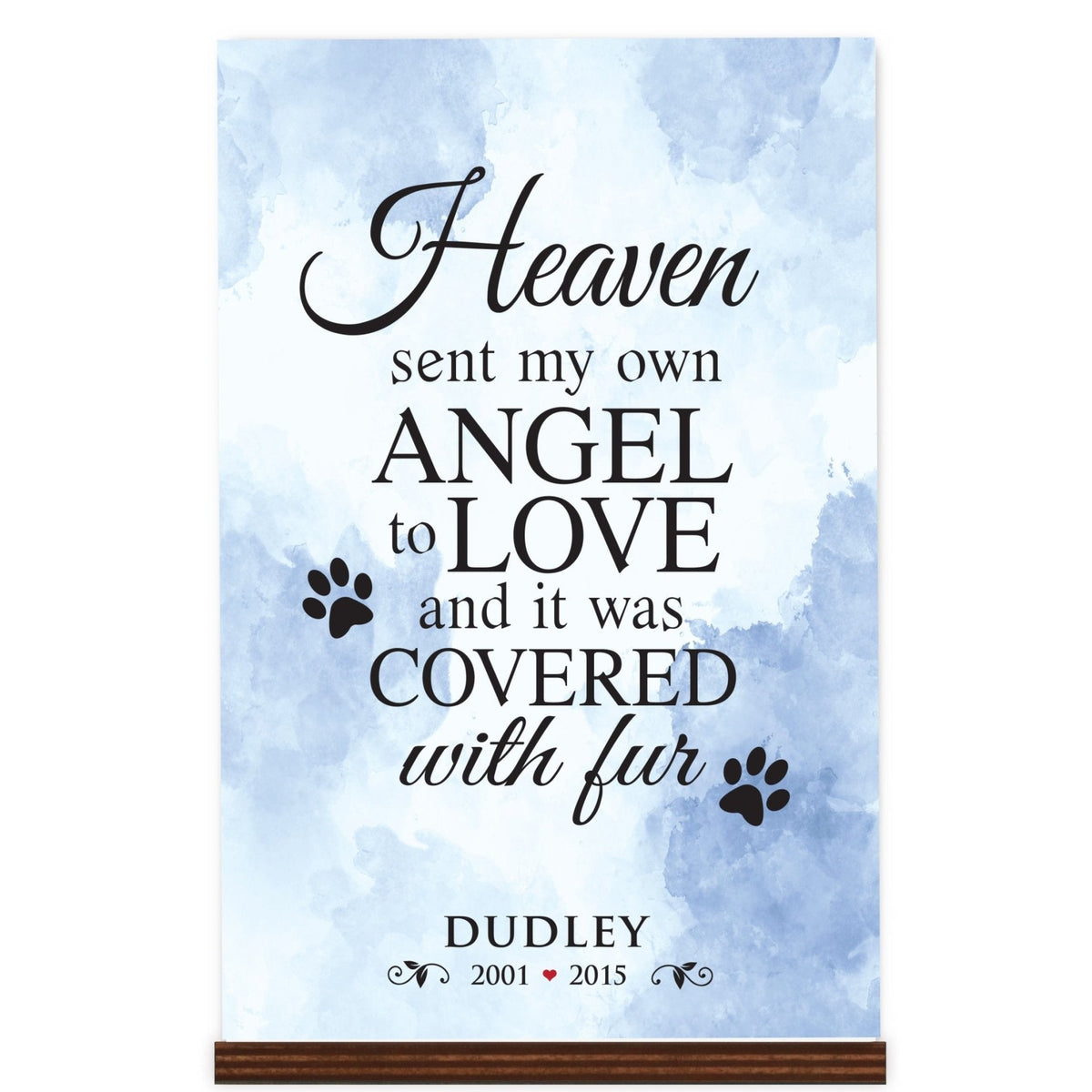 Pet Memorial Base Sign Décor - Heaven Sent My Own Angel - LifeSong Milestones