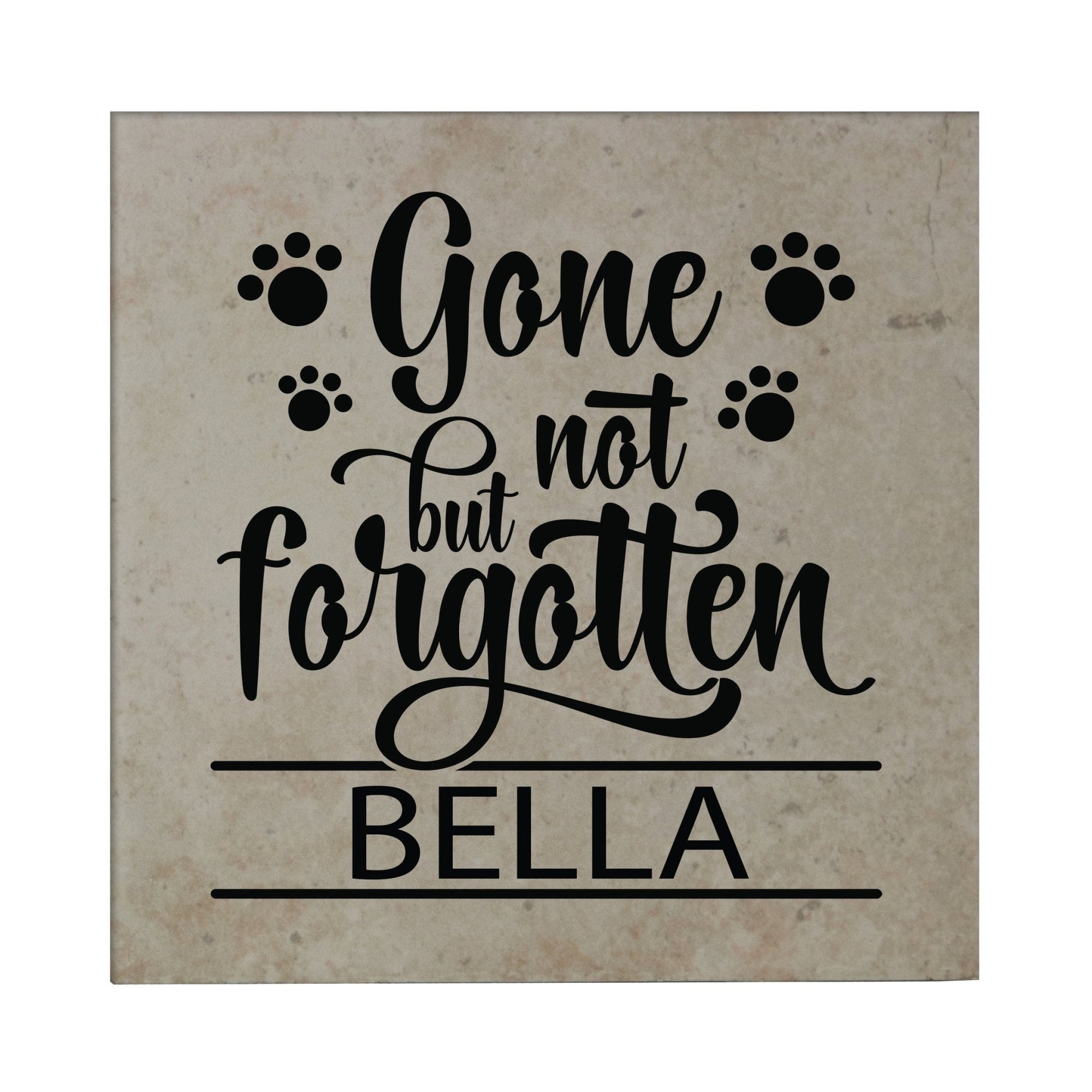 Pet Memorial Ceramic Tile Trivet - Gone But Not Forgotten - LifeSong Milestones