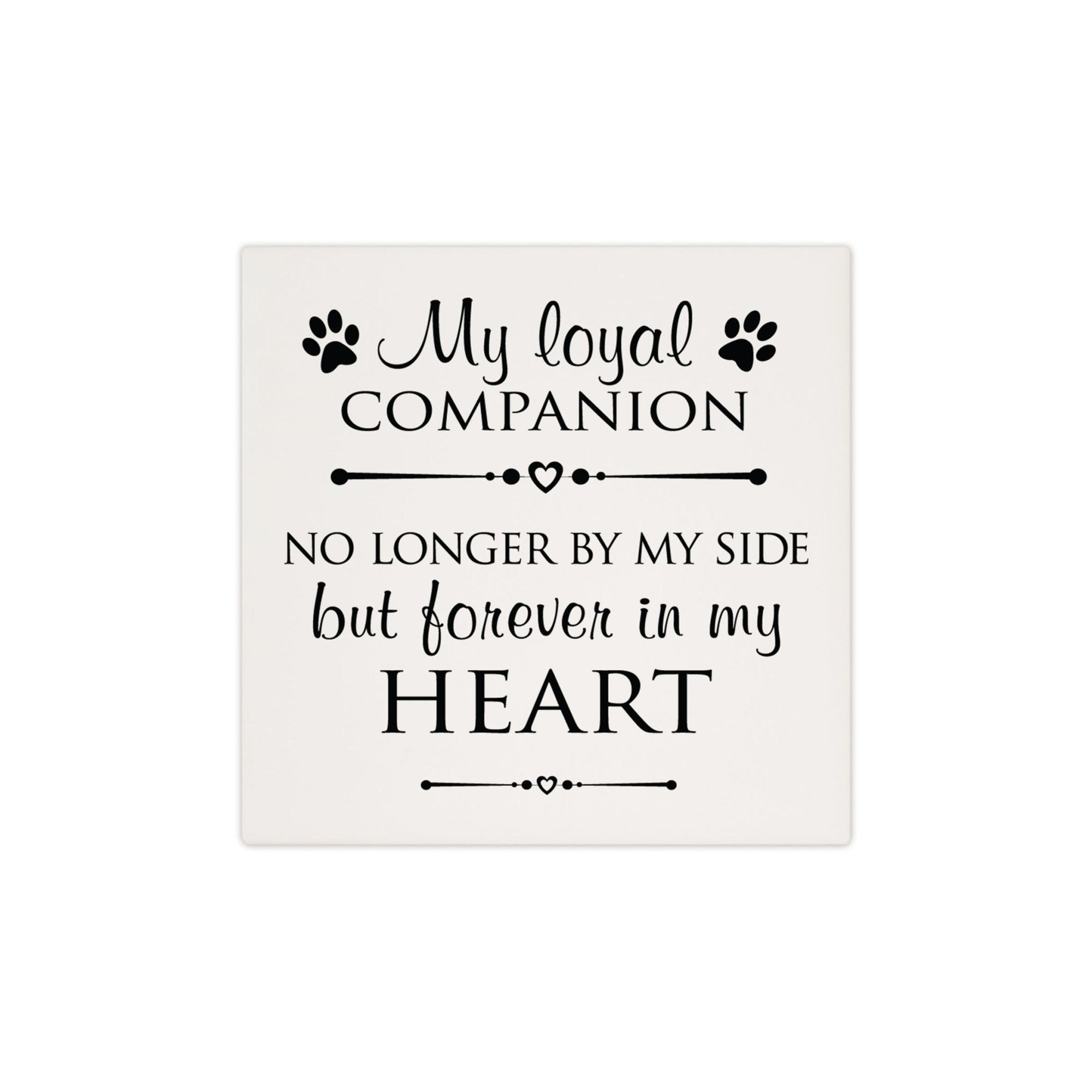 Pet Memorial Ceramic Trivet for Home Decor - Heaven Sent My Own - LifeSong Milestones