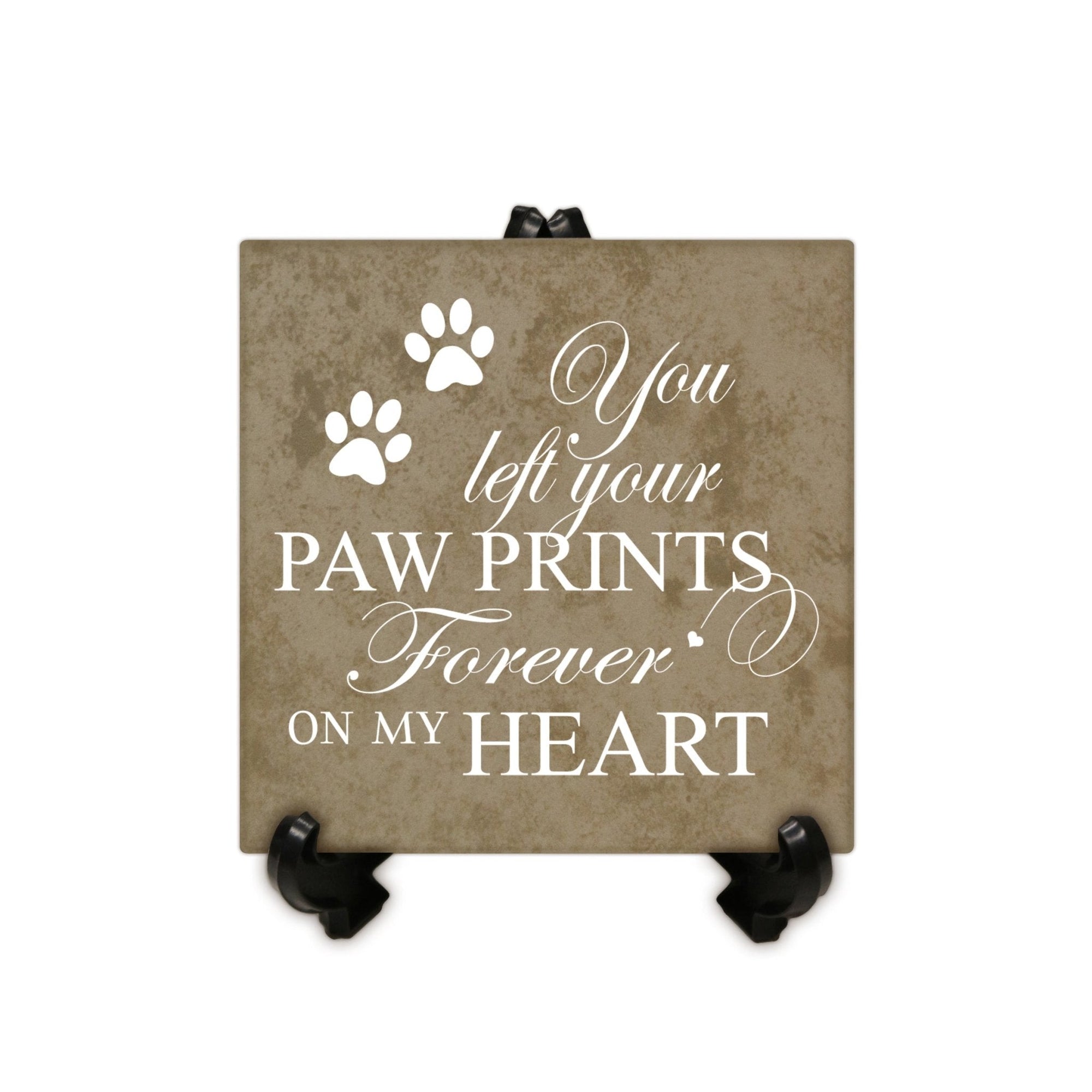 Pet Memorial Ceramic Trivet with Stand for Home Decor - Heaven Sent My Own - LifeSong Milestones