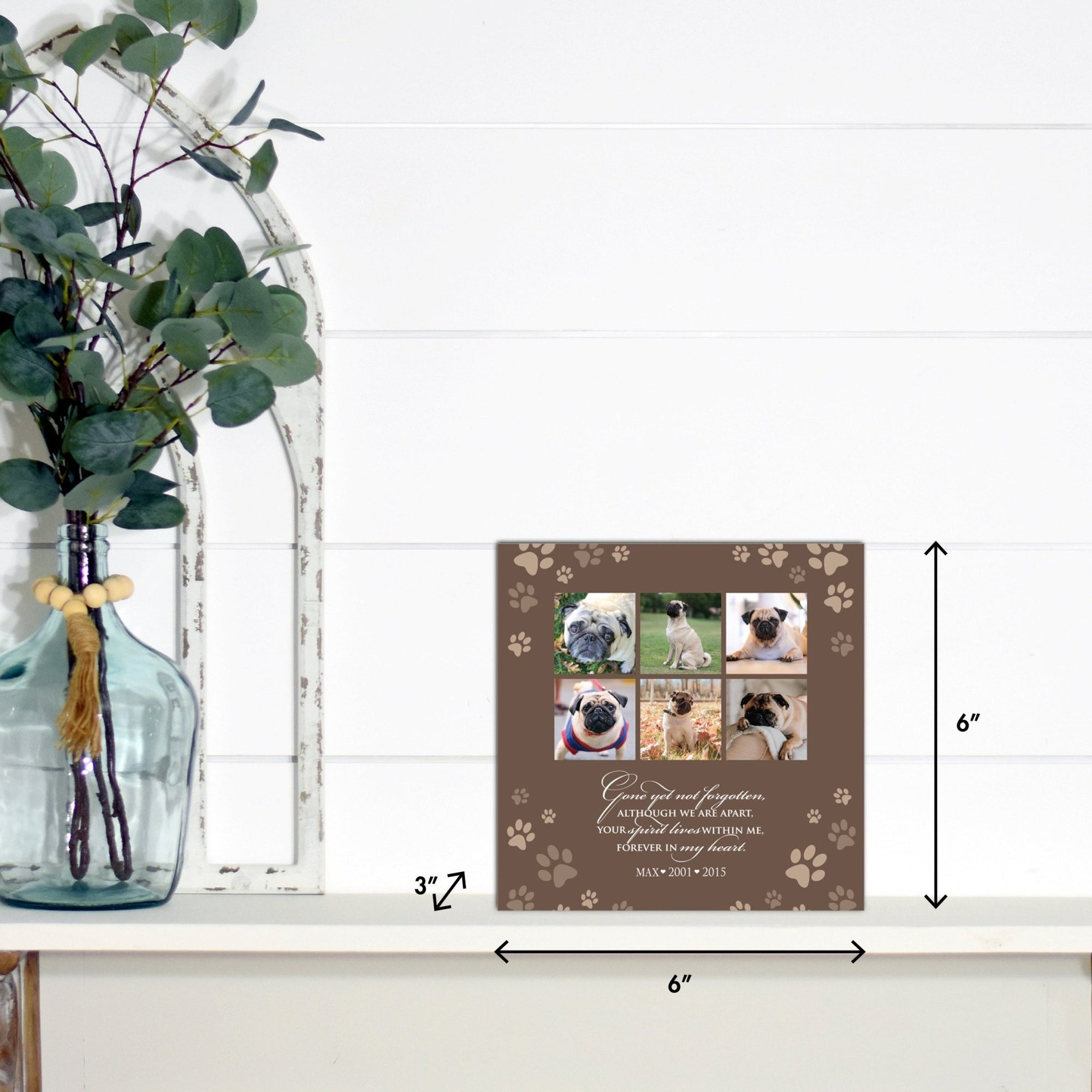 Pet Memorial Custom Photo Shadow Box Cremation Urn - Gone Yet Not Forgotten - LifeSong Milestones