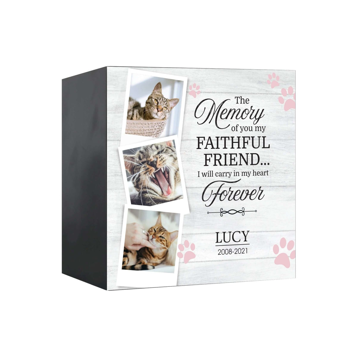 Pet Memorial Custom Photo Shadow Box Cremation Urn - The Memory Of You - LifeSong Milestones