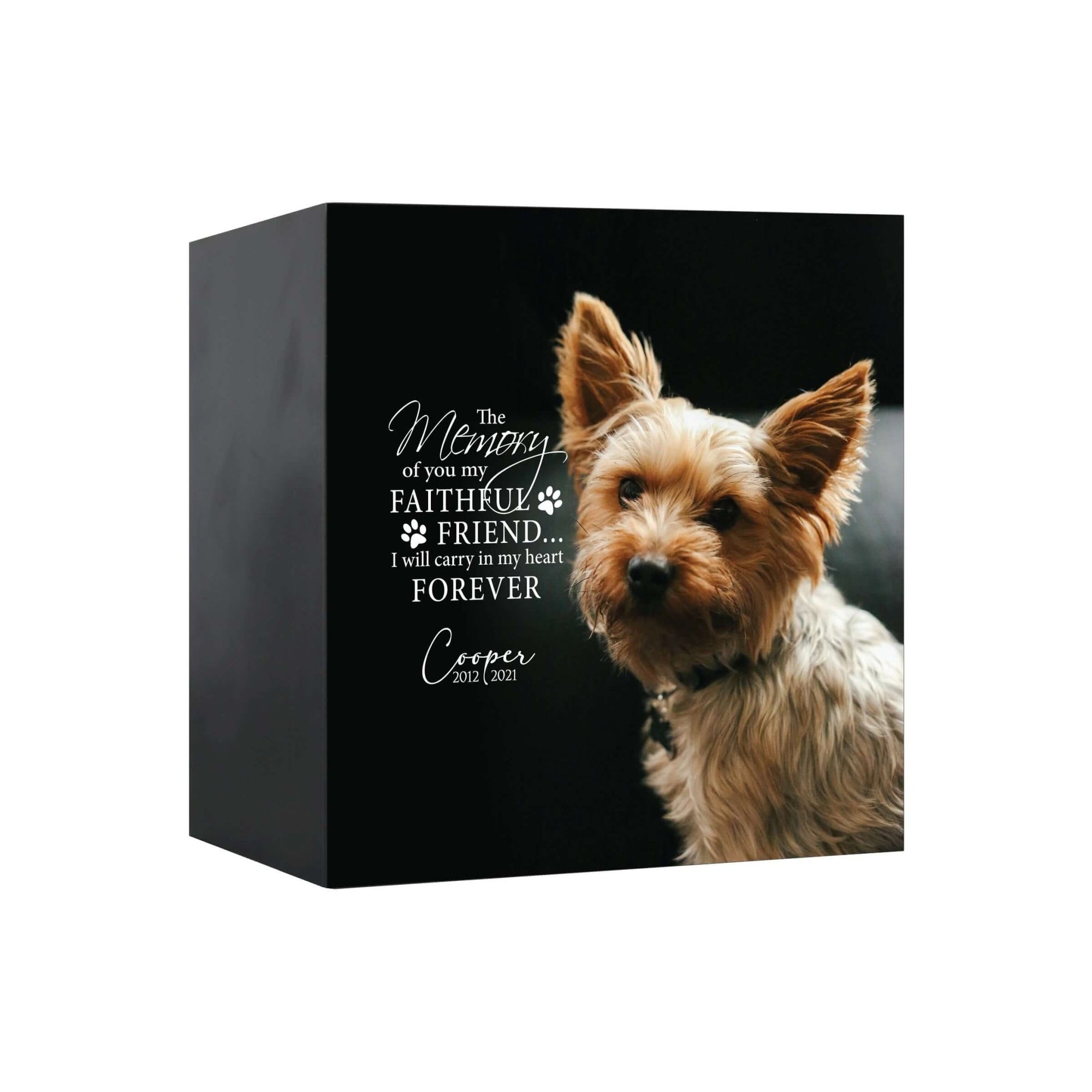 Pet Memorial Custom Photo Shadow Box Cremation Urn - The Memory Of You - LifeSong Milestones