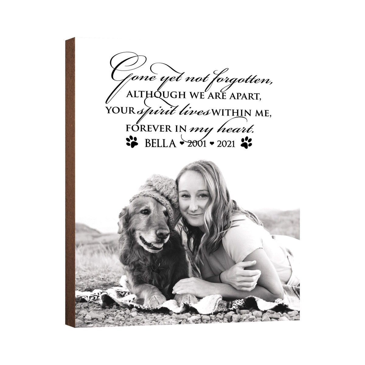 Pet Memorial Custom Photo Wall Plaque Décor - Gone Yet Not Forgotten - LifeSong Milestones