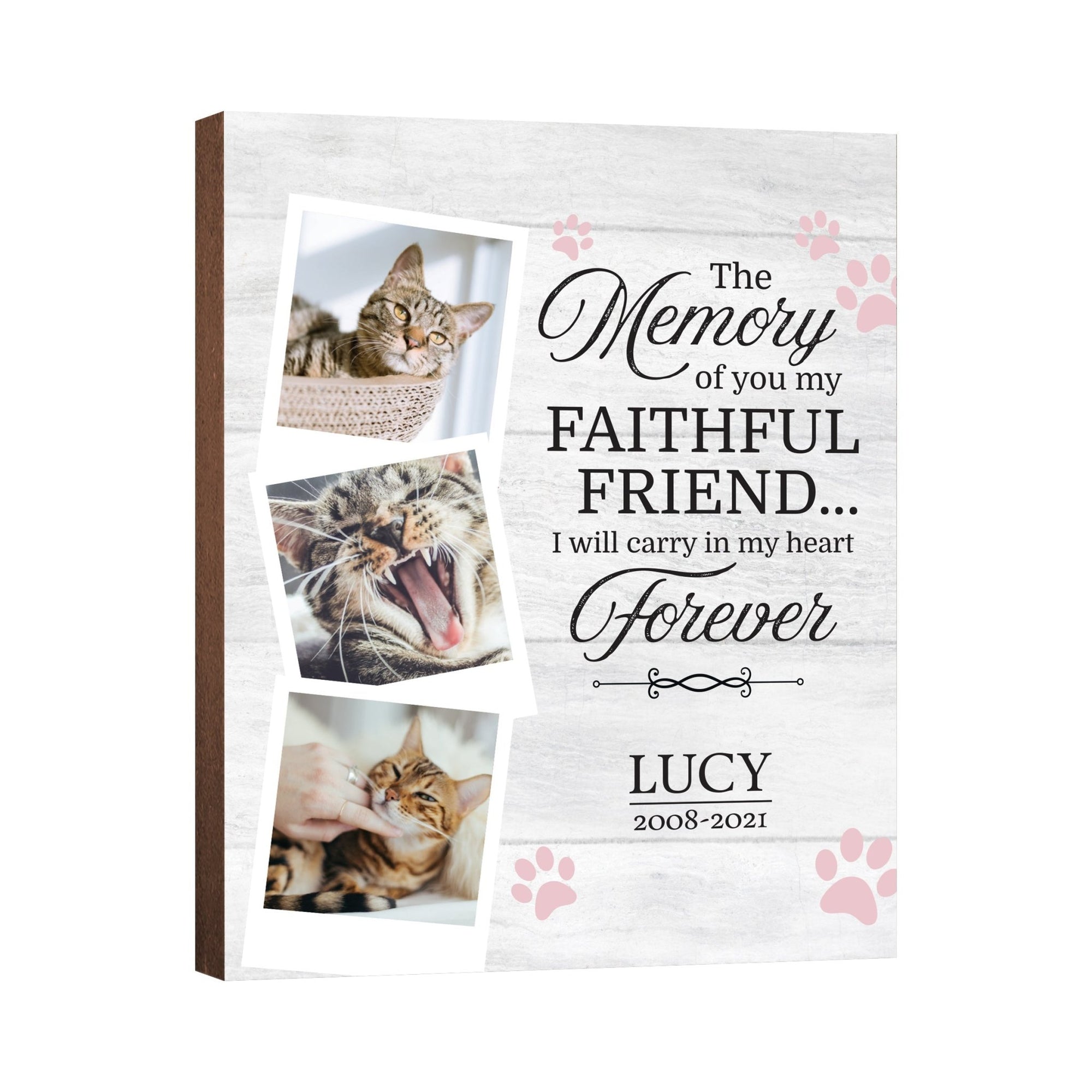 Pet Memorial Custom Photo Wall Plaque Décor - The Memory Of You - LifeSong Milestones