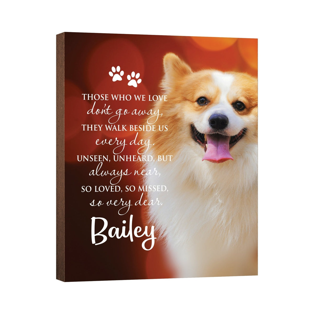 Pet Memorial Custom Photo Wall Plaque Décor - Those Who We Love Don&#39;t Go Away - LifeSong Milestones