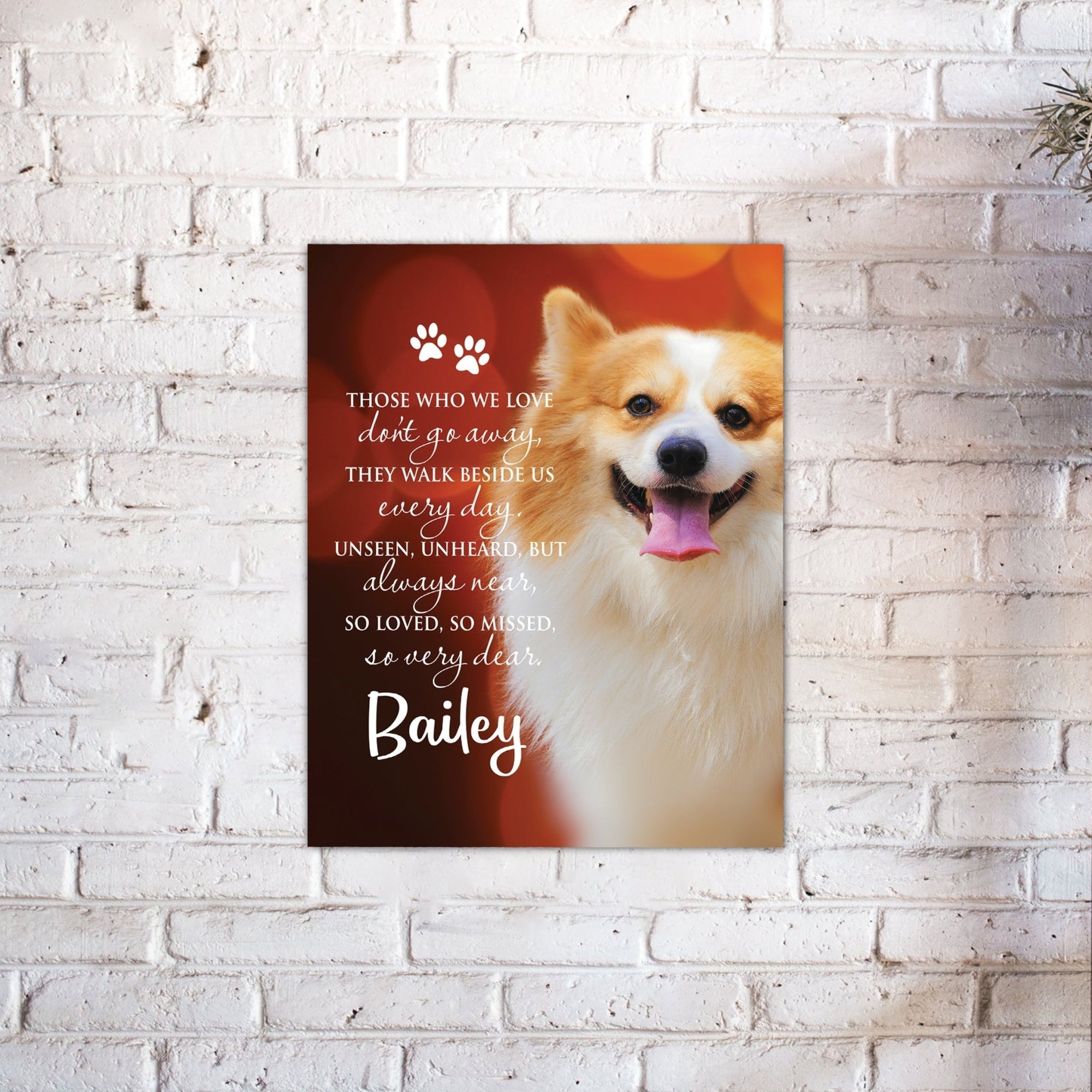 Pet Memorial Custom Photo Wall Plaque Décor - Those Who We Love Don't Go Away - LifeSong Milestones