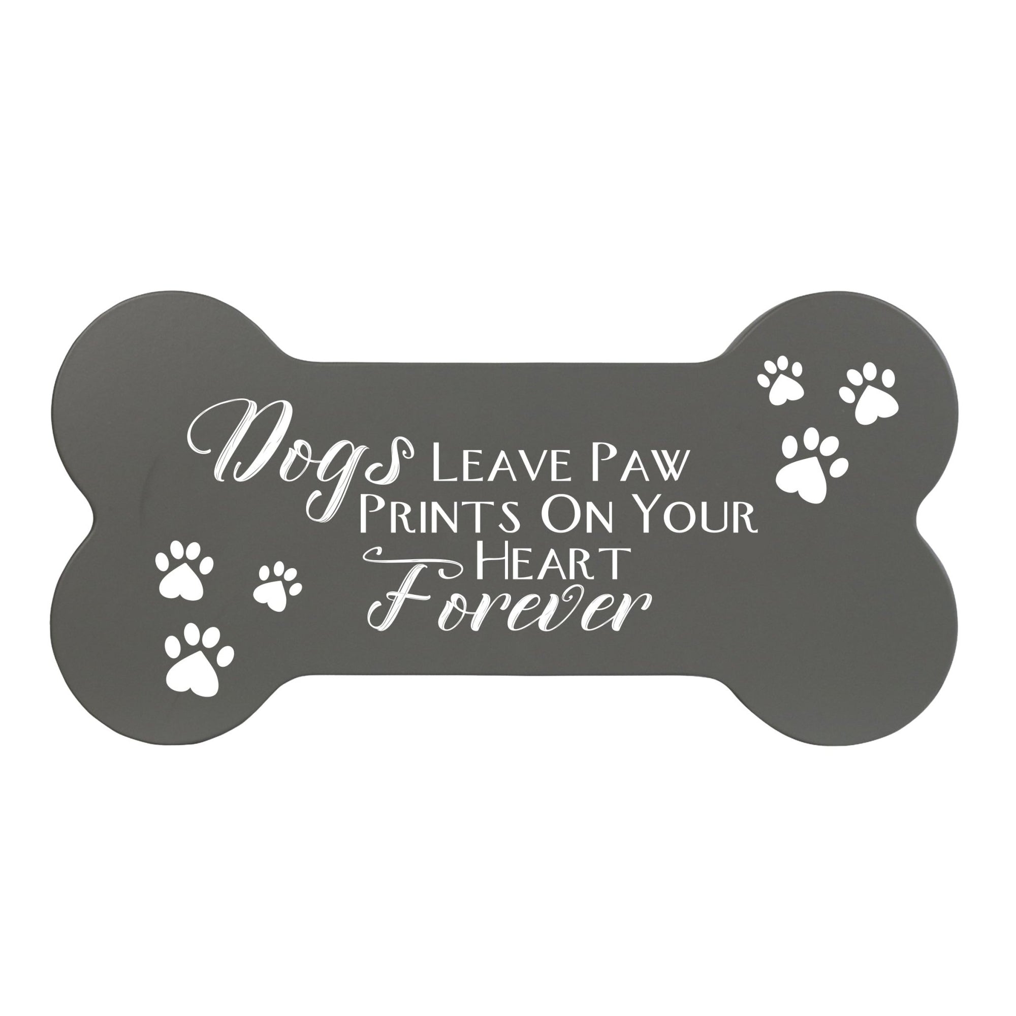 Pet Memorial Dog Bone Block Décor - Dogs Leave Paw Prints On Your Heart - LifeSong Milestones