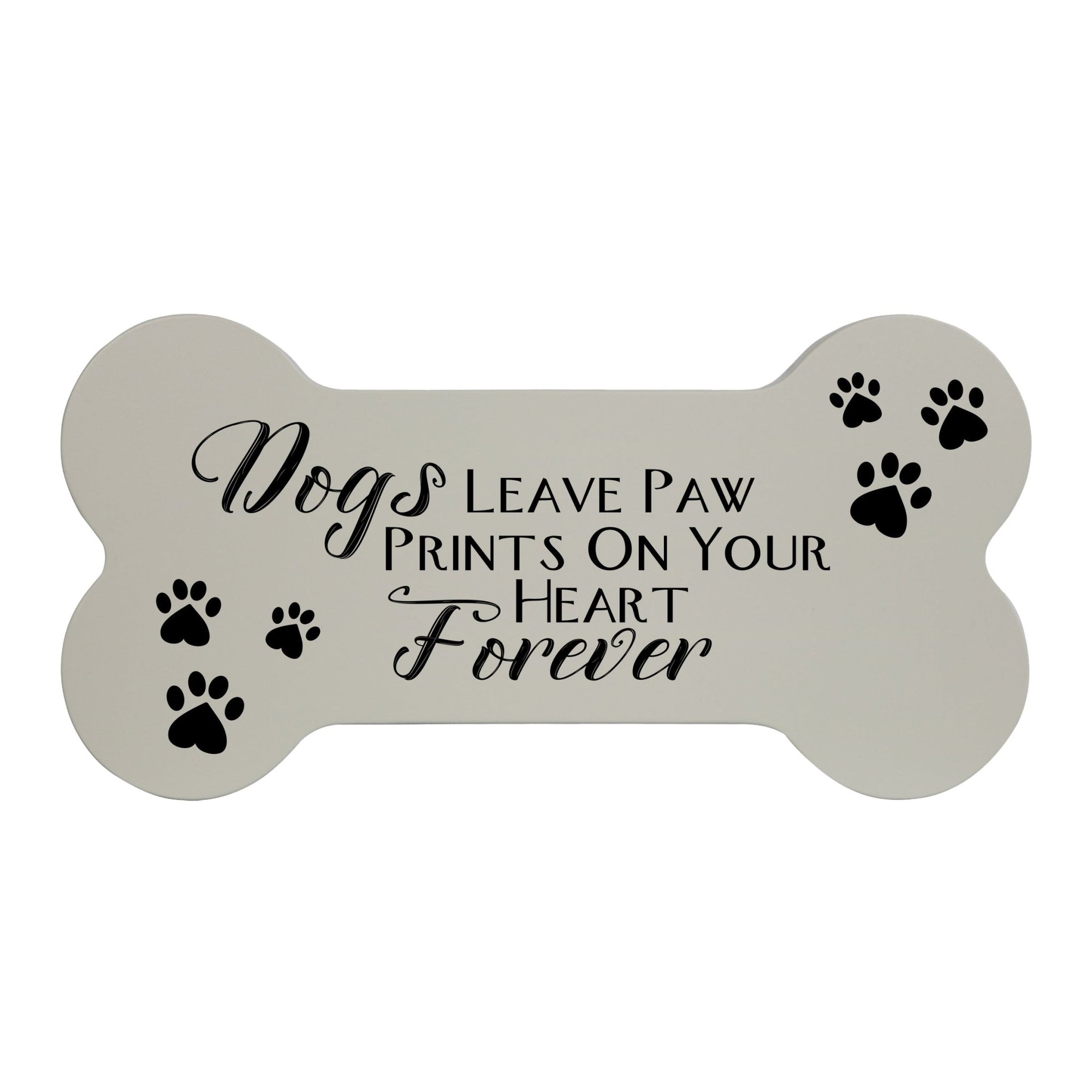 Pet Memorial Dog Bone Block Décor - Dogs Leave Paw Prints On Your Heart - LifeSong Milestones