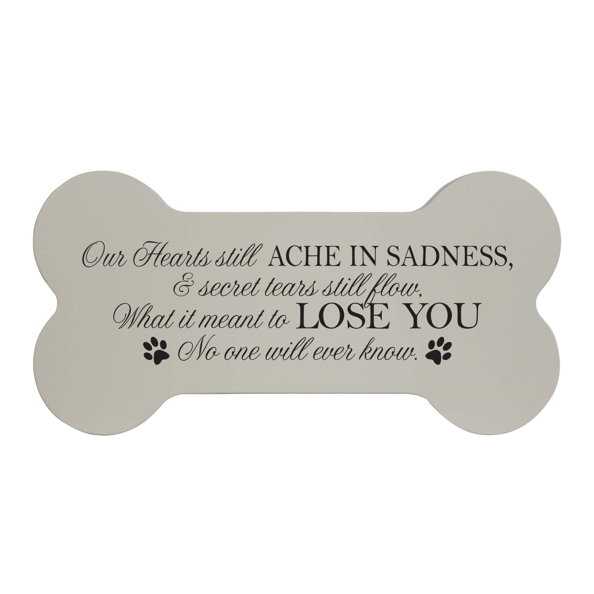 Pet Memorial Dog Bone Cremation Urn for Dog - Our Hearts Still Ache - LifeSong Milestones