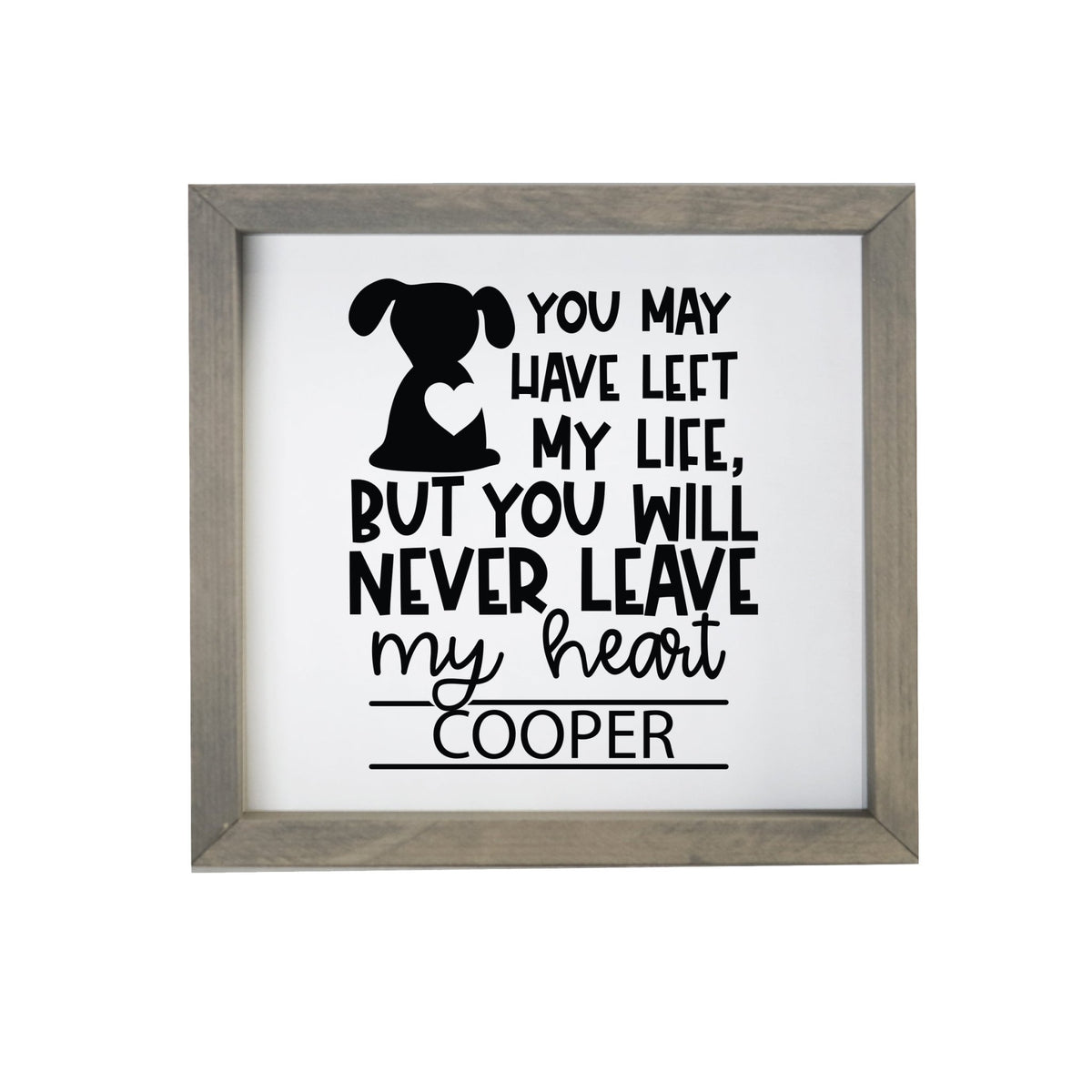 Pet Memorial Framed Shadow Box Décor - You May Have Left My Life (Dog) - LifeSong Milestones