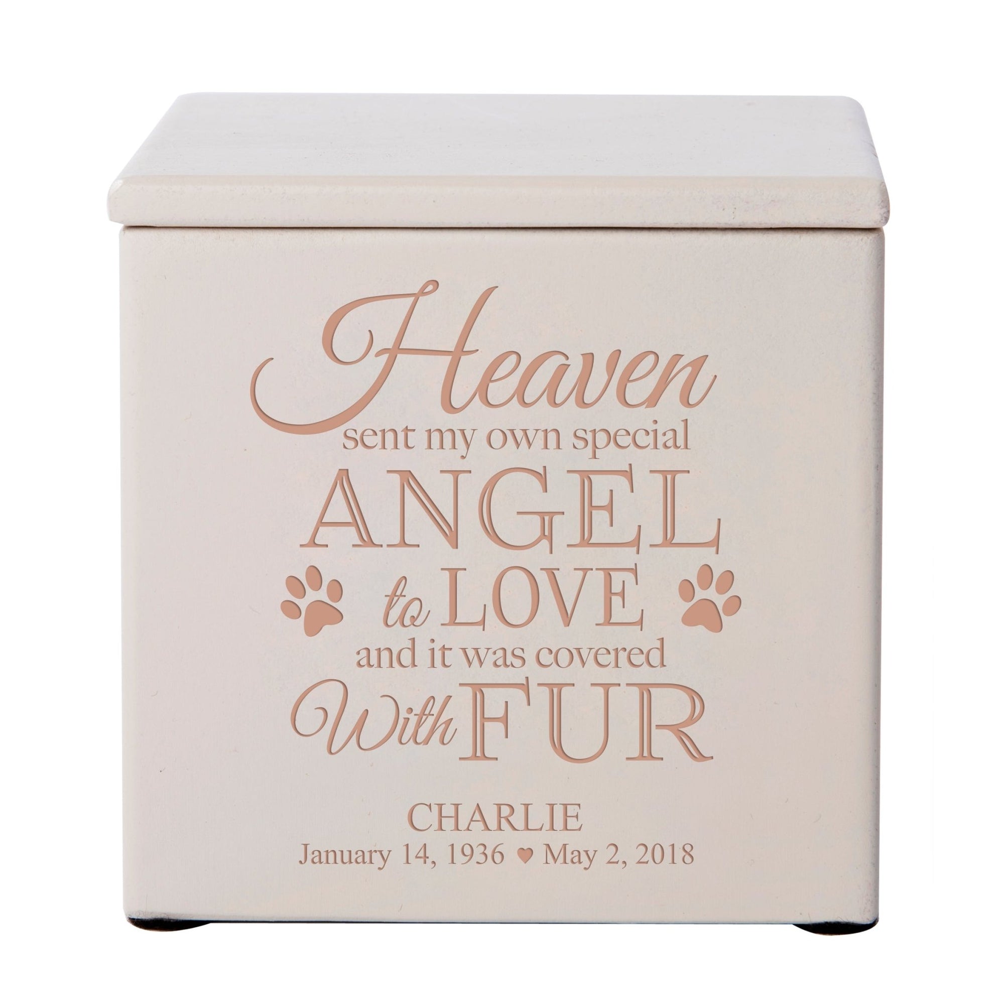 Small Custom Funeral Wooden Pet Urns For Dog 