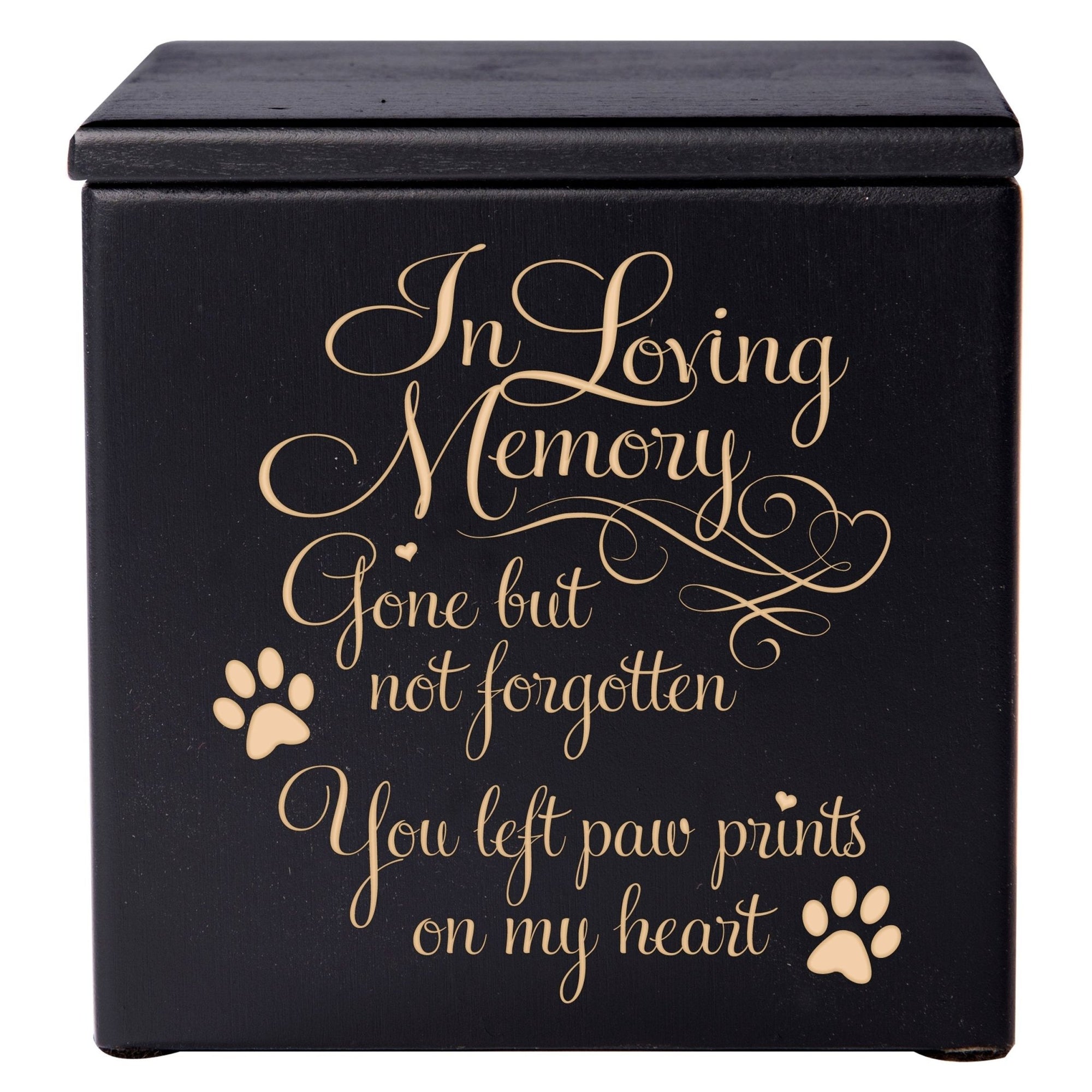 Pet Memorial Keepsake Cremation Urn Box for Dog or Cat - In Loving Memory - LifeSong Milestones