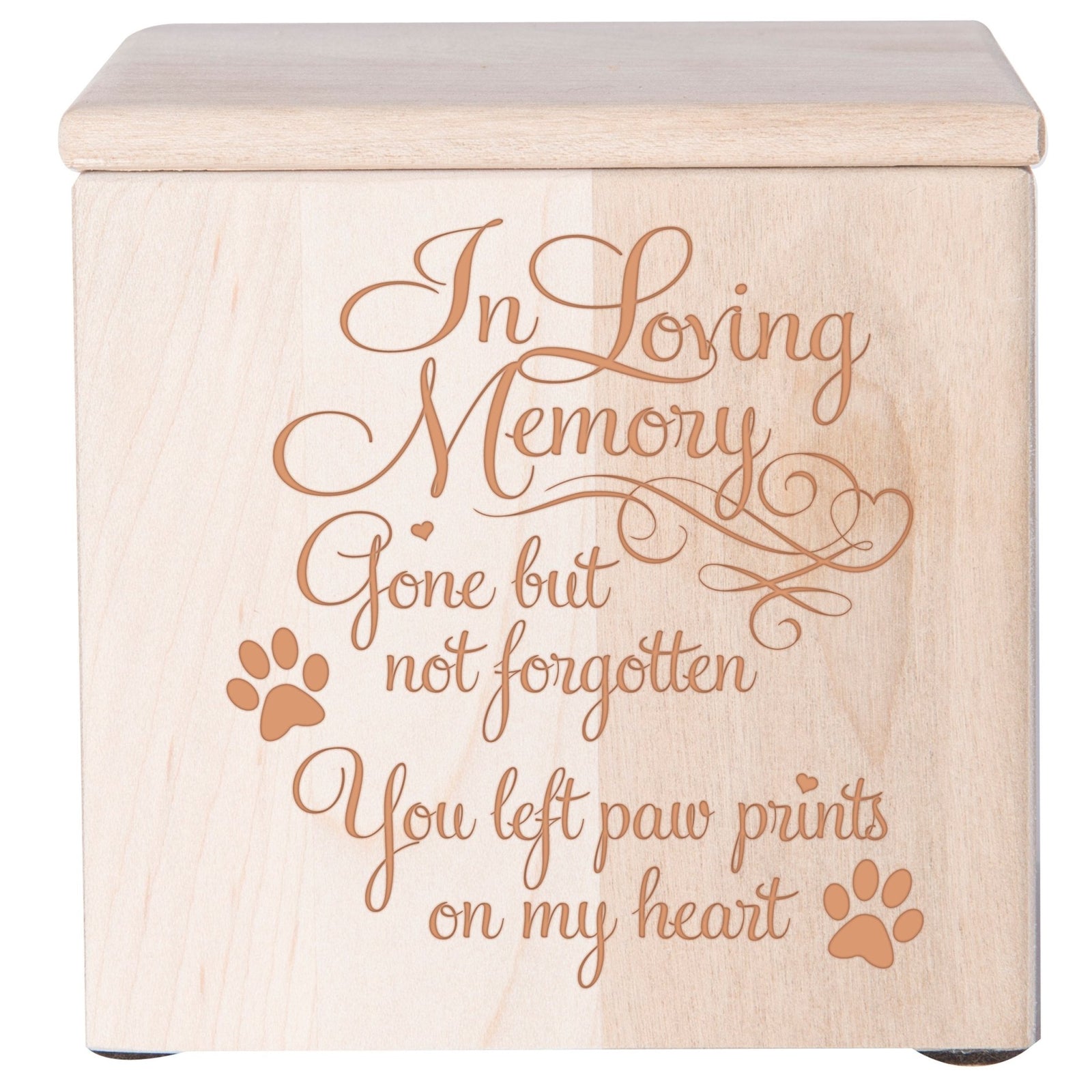 Pet Memorial Keepsake Cremation Urn Box for Dog or Cat - In Loving Memory - LifeSong Milestones