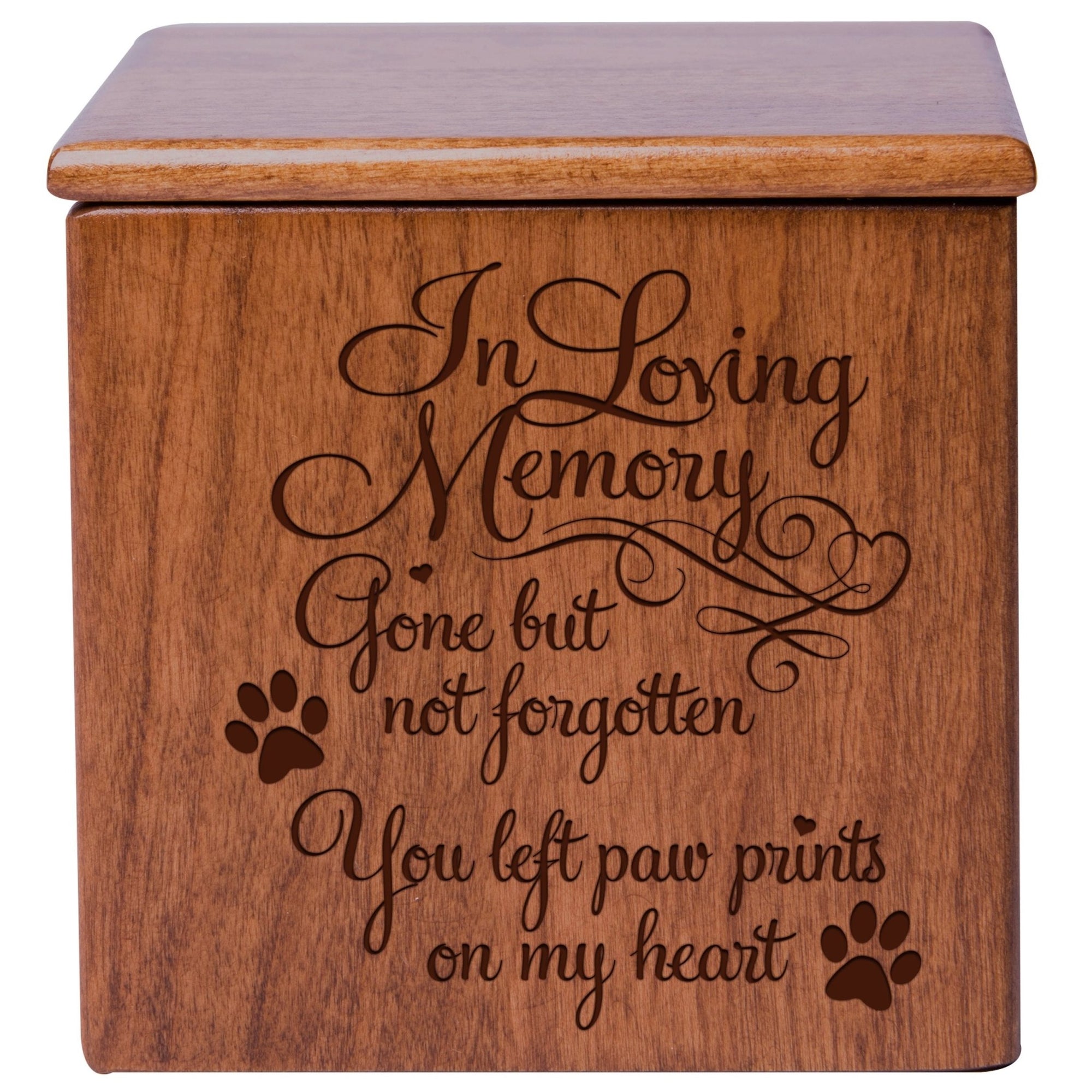 Pet Memorial Keepsake Cremation Urn Box for Dog or Cat - In Loving Memory - LifeSong Milestones