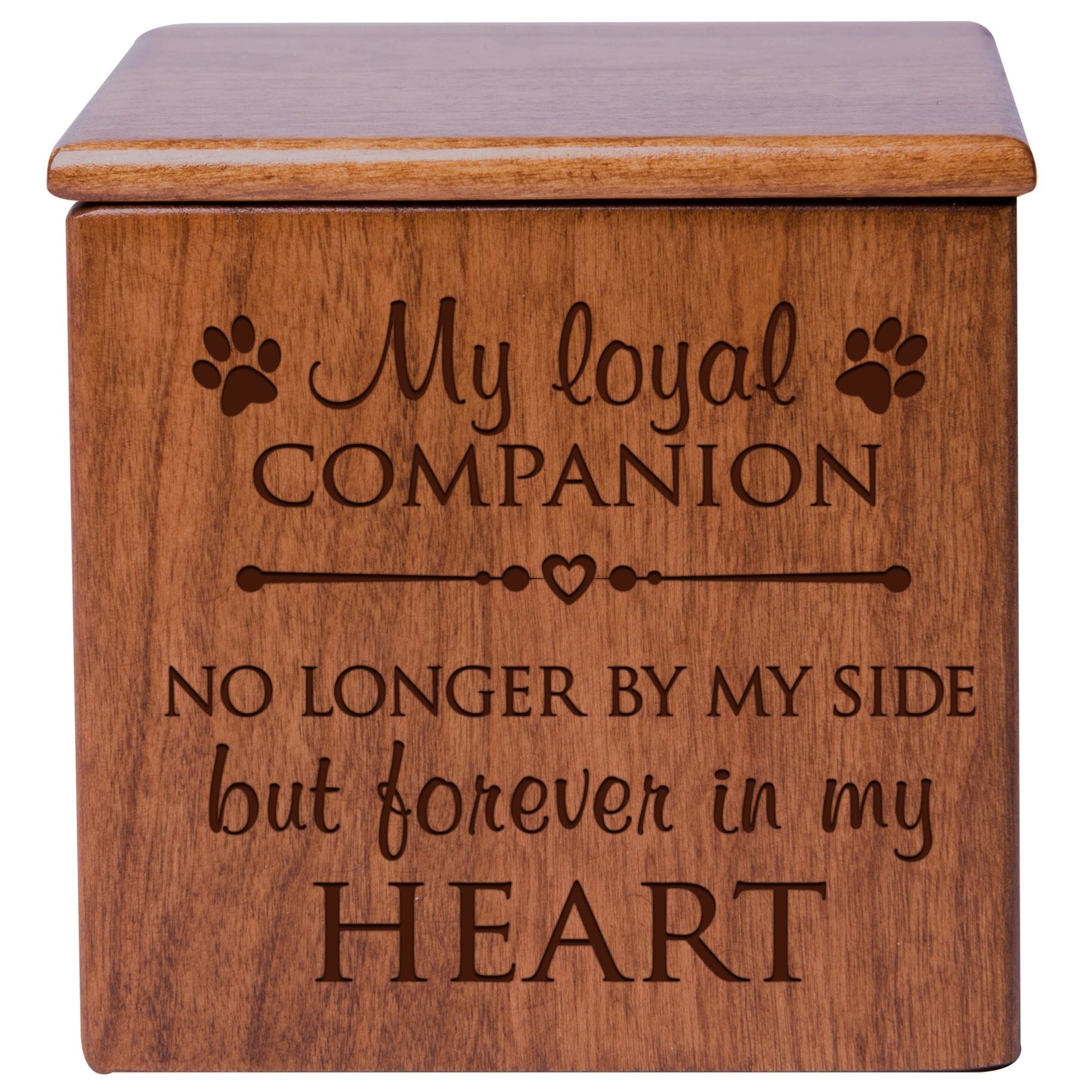 Pet Memorial Keepsake Cremation Urn Box for Dog or Cat - My Loyal Companion - LifeSong Milestones